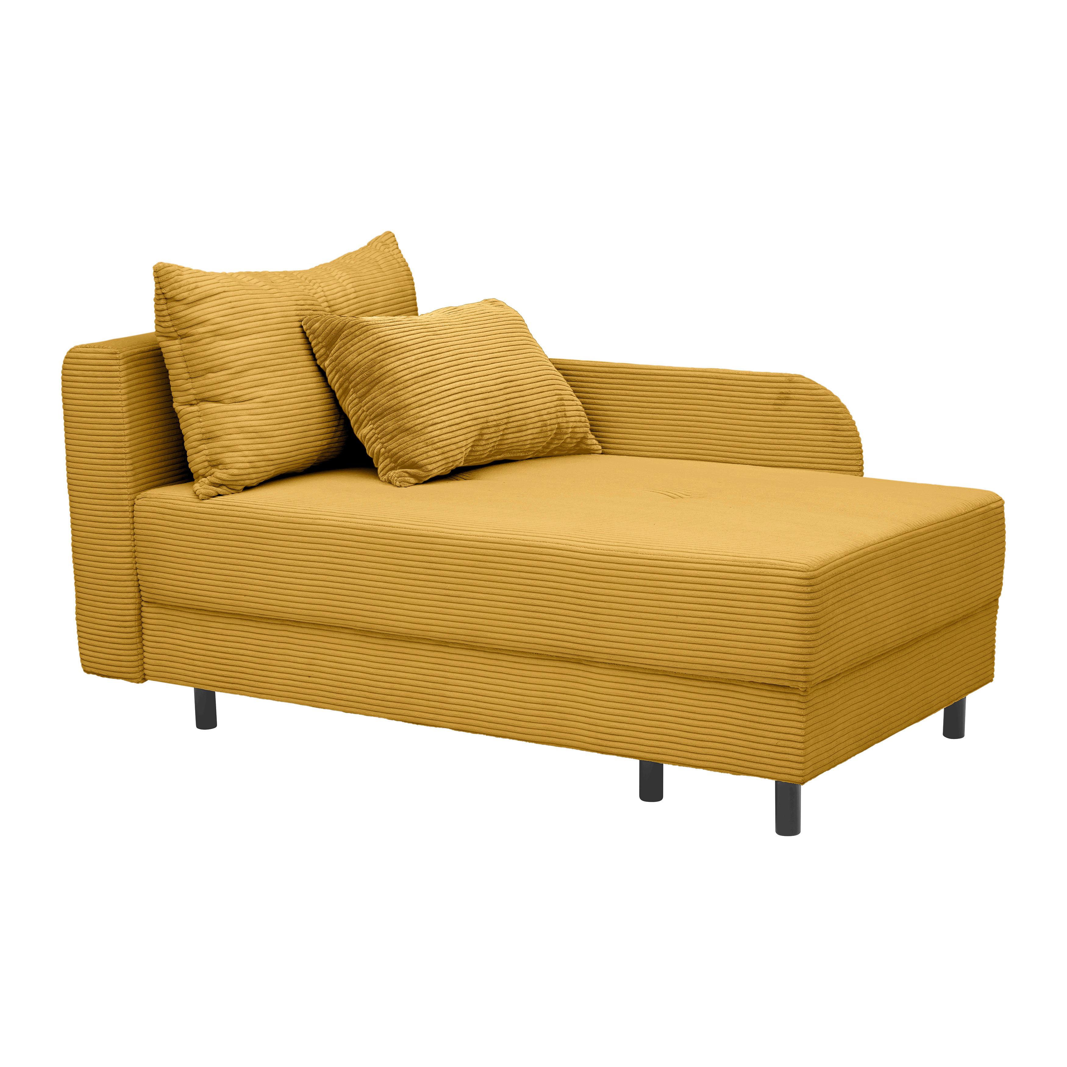 Liege Nova Senfgelb - Senfgelb/Schwarz, MODERN, Holz/Textil (85/62/145cm) - Mömax