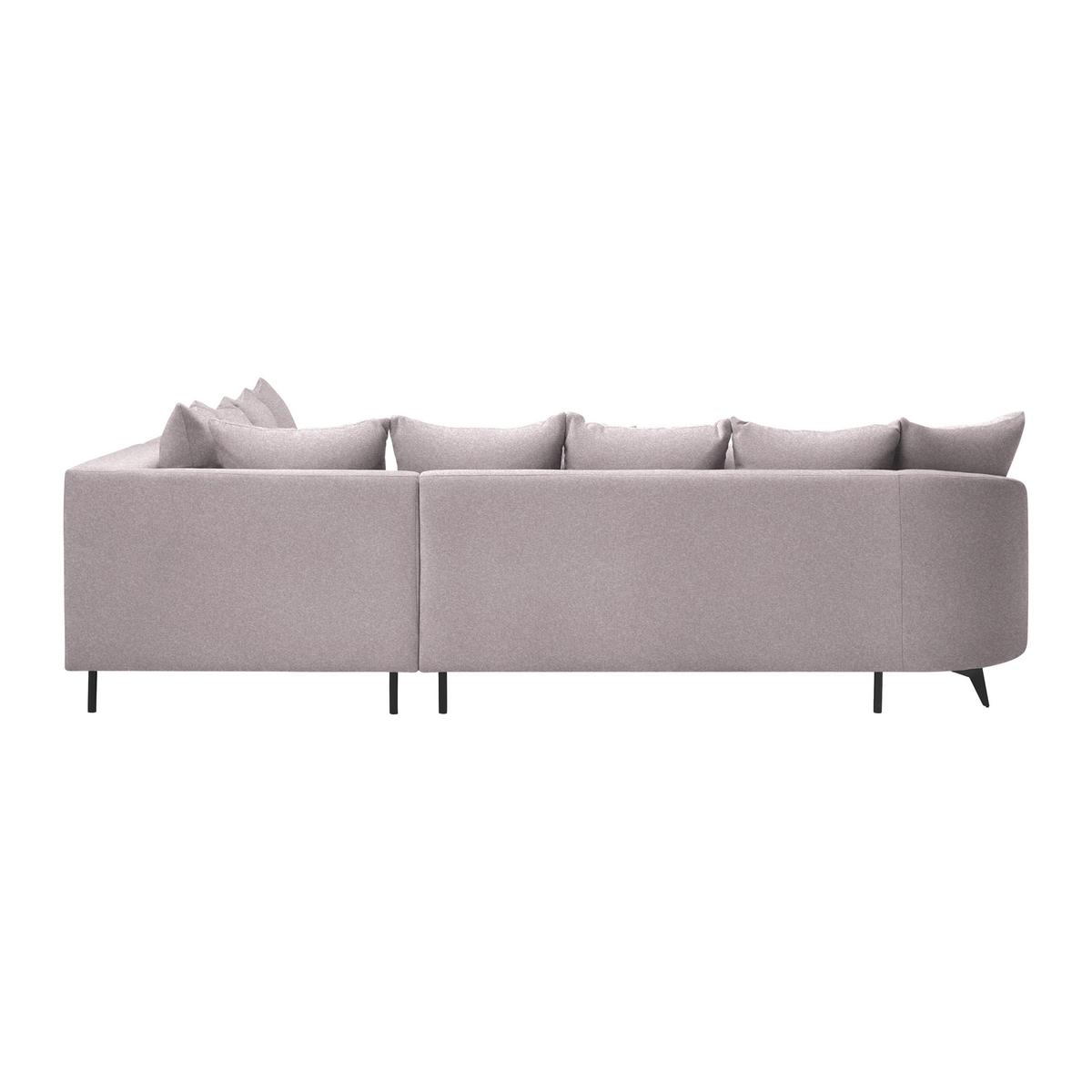 Ecksofa Axel Flieder - Flieder/Schwarz, MODERN, Textil/Metall (291/87/250cm) - Mömax