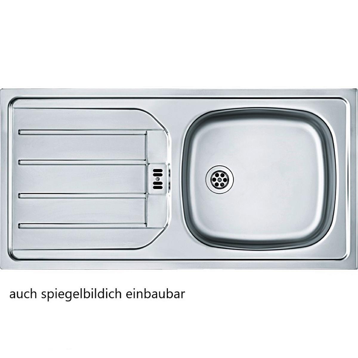 Küchenblock Sorrento mit Geräten ca. 360 cm Eichefarben - Chromfarben/Schieferfarben, MODERN, Holzwerkstoff/Metall (360cm) - Held