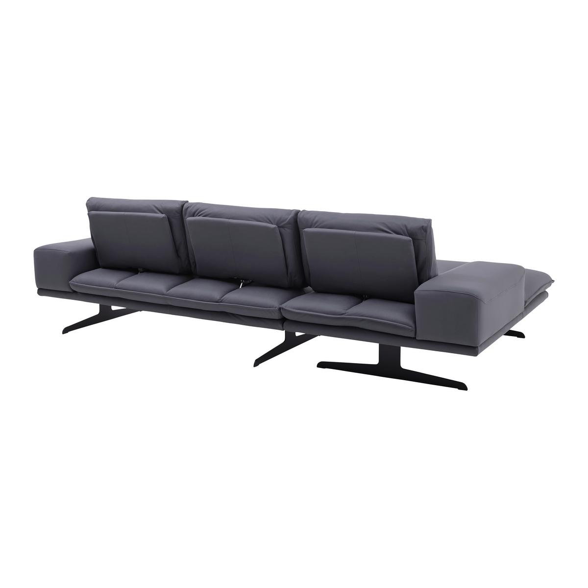 Sedežna Garnitura Larissa, Oblika L - siva/črna, Moderno, kovina/tekstil (290/82/160cm) - Bessagi Home