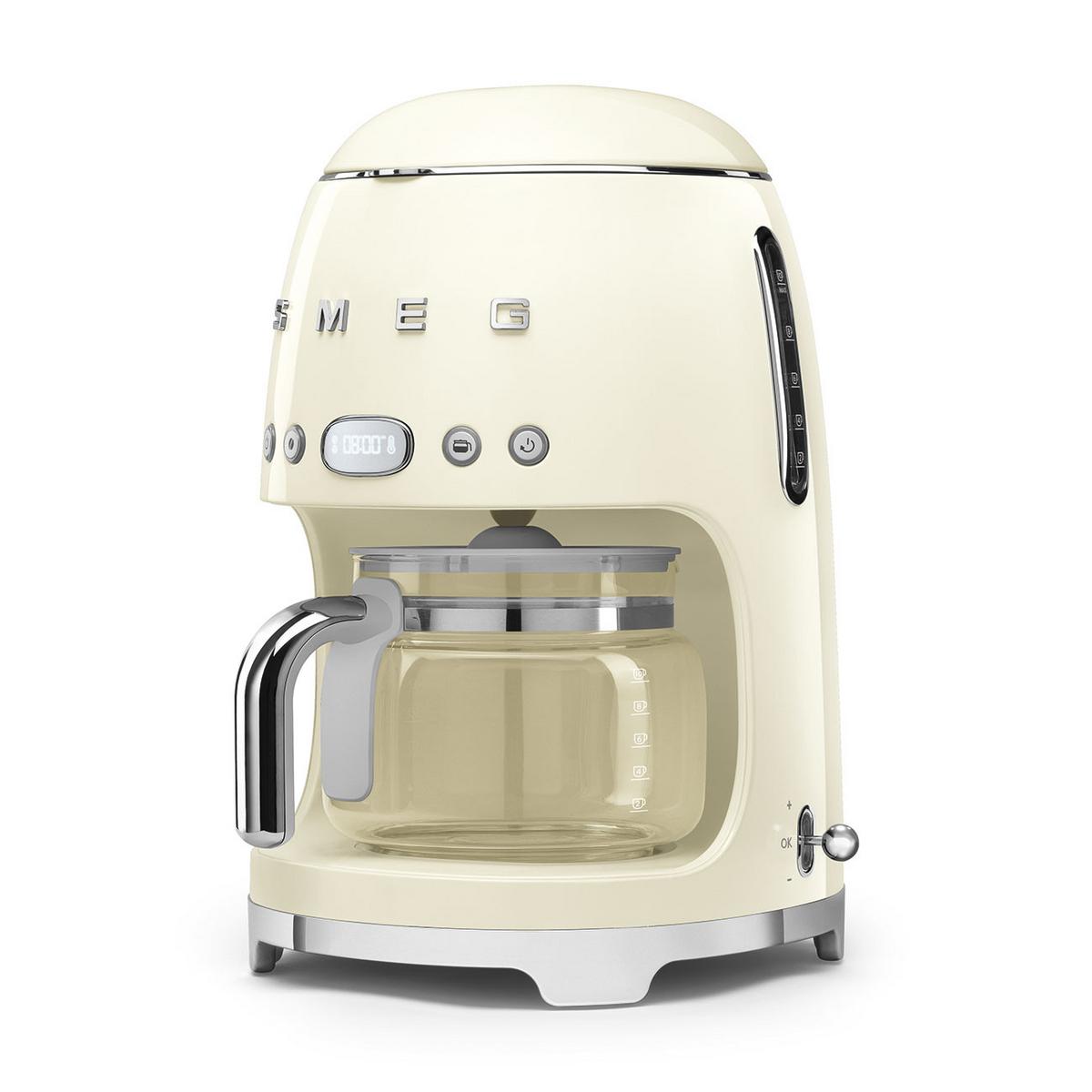 EKSPRES PRZELEWOWY DCF02CREU SMEG - kremowy, Basics, metal/szkło (24,5/36,1/25,6cm) - SMEG