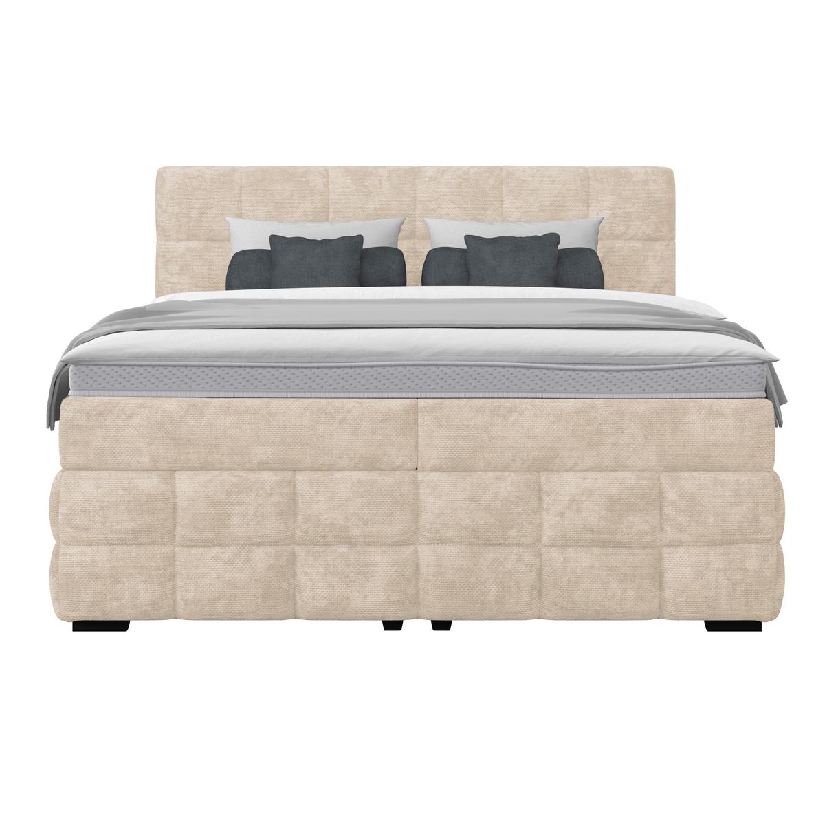 PAT BOX VEGA - alb/verde, Trend, lemn/textil (160/200cm) - Modern Living