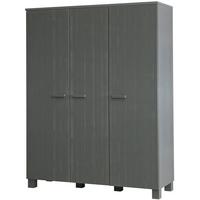 Garderobenschrank Dennis Dunkelgrau - Dunkelgrau, Design, Holz (158/202/55cm) - Livetastic