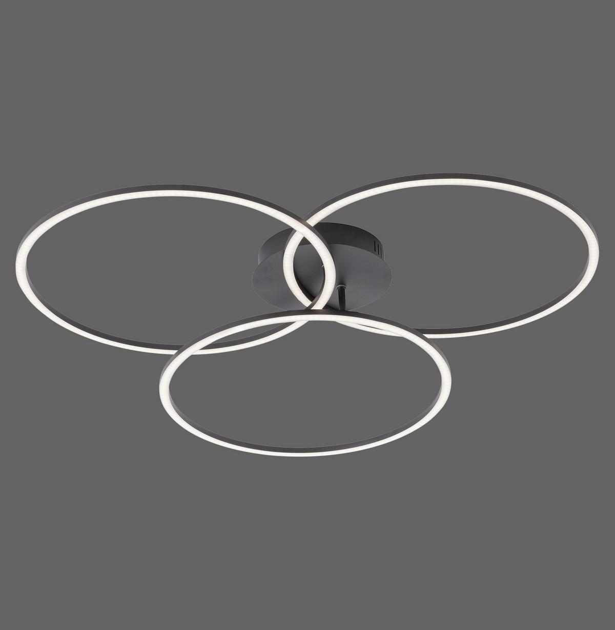 LAMPA SUFITOWA LED 14539-18 IVANKA - czarny, Design, tworzywo sztuczne/metal (79/76/9cm)