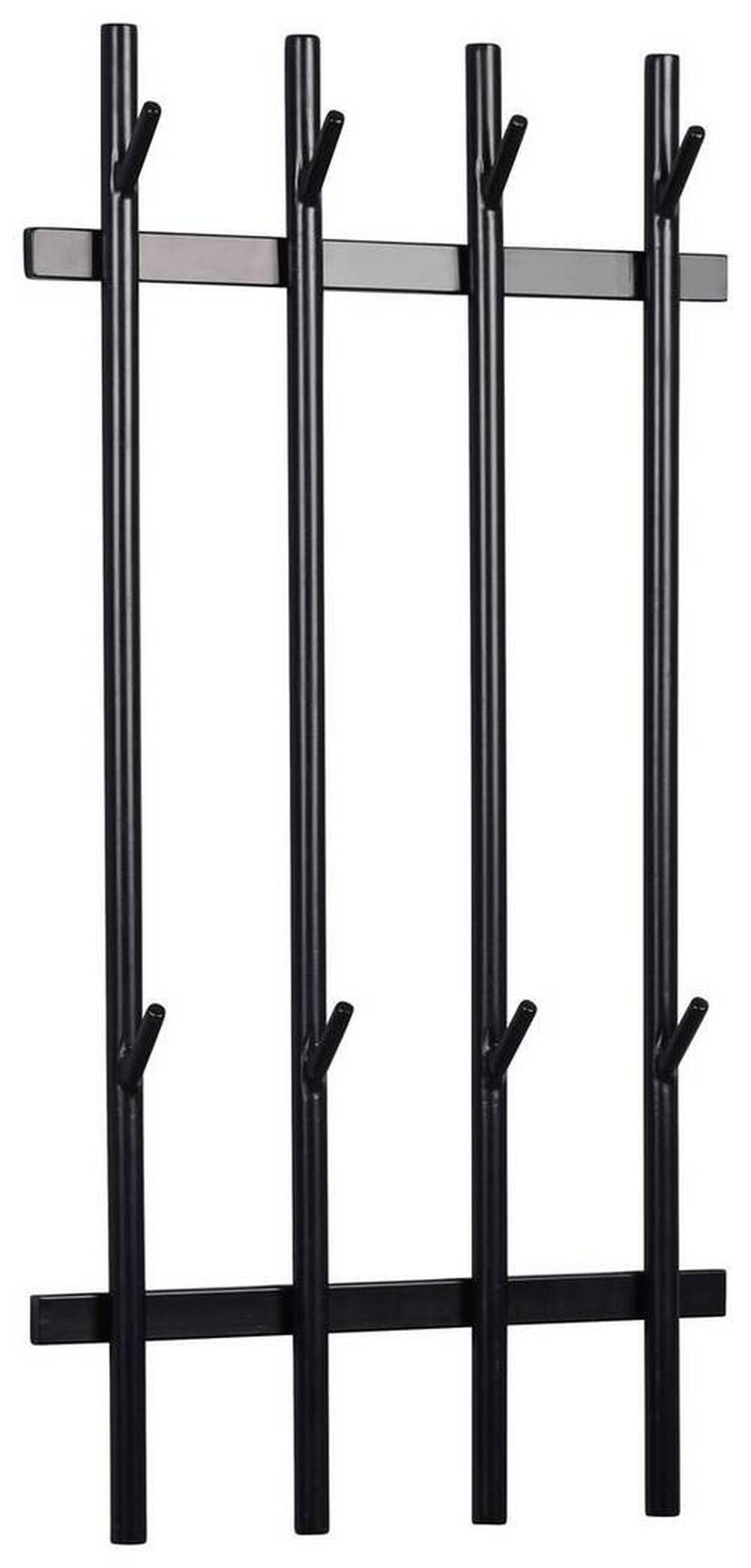 Wandgarderobe Vigo in Schwarz - Schwarz, Konventionell, Metall (46/90/5cm) - Mömax