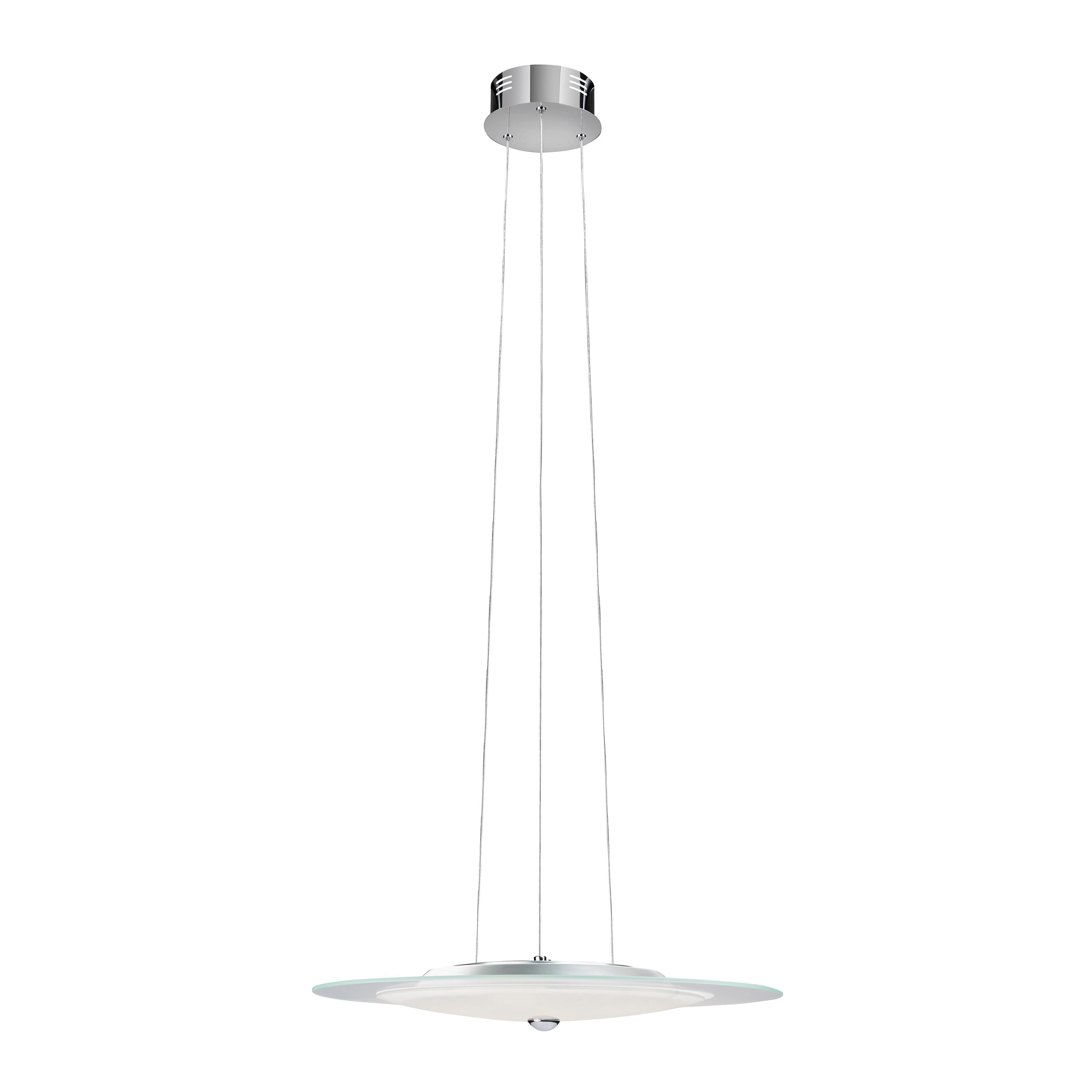 LED-Hängeleuchte max. 5 Watt 'Eclipse' - Chromfarben, MODERN, Metall (50/120cm) - Bessagi Home