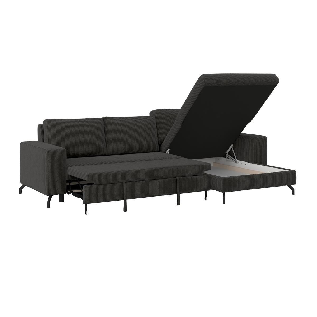 Kutna Garnitura Cloud - siva, Trend, tekstil (290/178cm) - Modern Living