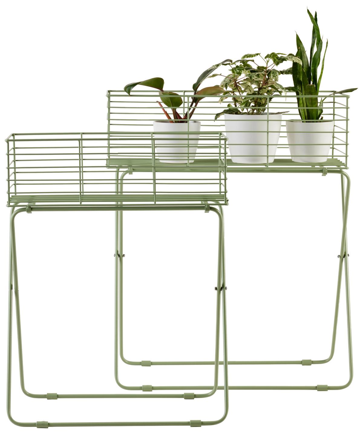 Növénytartó Green Times - pasztellzöld, Basics, fém (50/60/24cm) - Modern Living
