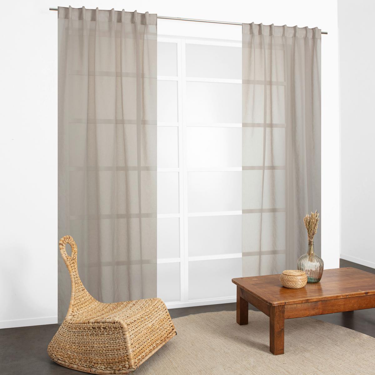 ZASŁONA GOTOWA 0160808 3 IN 1 LIM-HOME BEIGE - beżowy, Basics, tkanina (140/240cm)