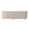 CANAPÉ D'ANGLE ALBA - crème/couleur chêne, MODERN, textile/bois (256/166cm) - Bessagi Home