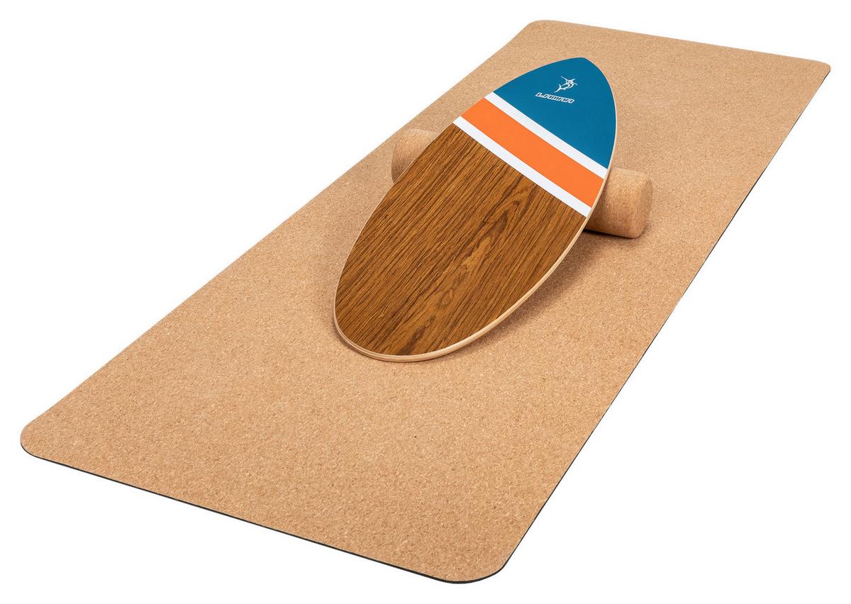 PLATFORMA DO BALANSOWANIA SURF BALANCE BOARD - brązowy, Konventionell, tworzywo sztuczne/drewno (74/30/1,2cm)