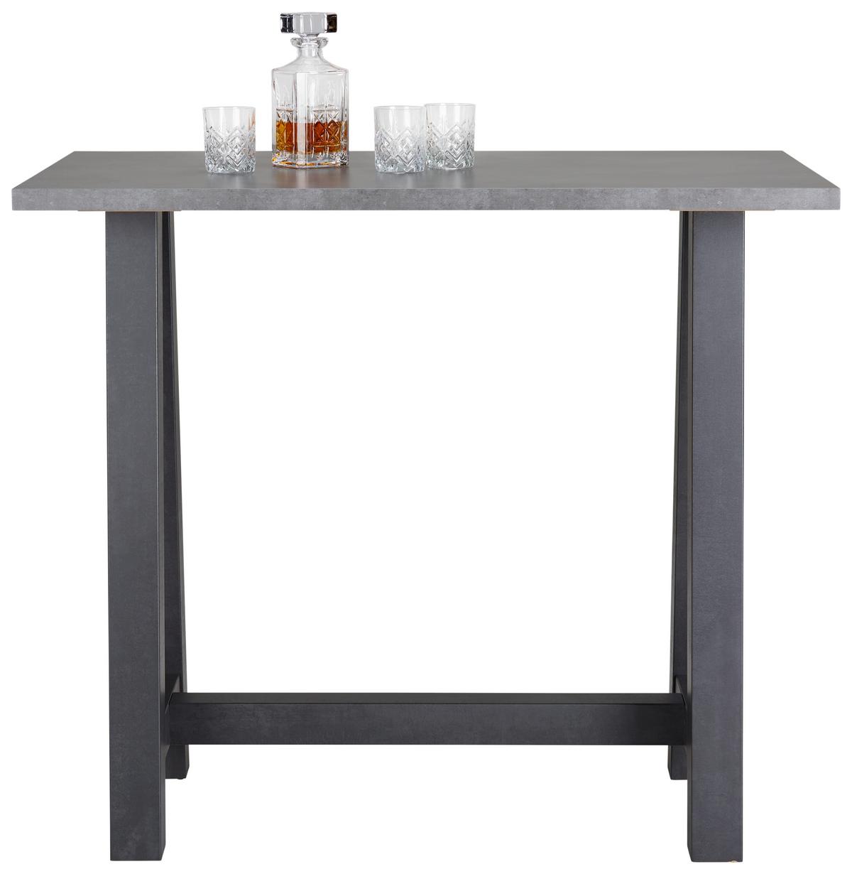 Bartisch in Graphitfarben/Schwarz - Graphitfarben/Schwarz, MODERN, Holzwerkstoff (120/105/70cm) - Mömax