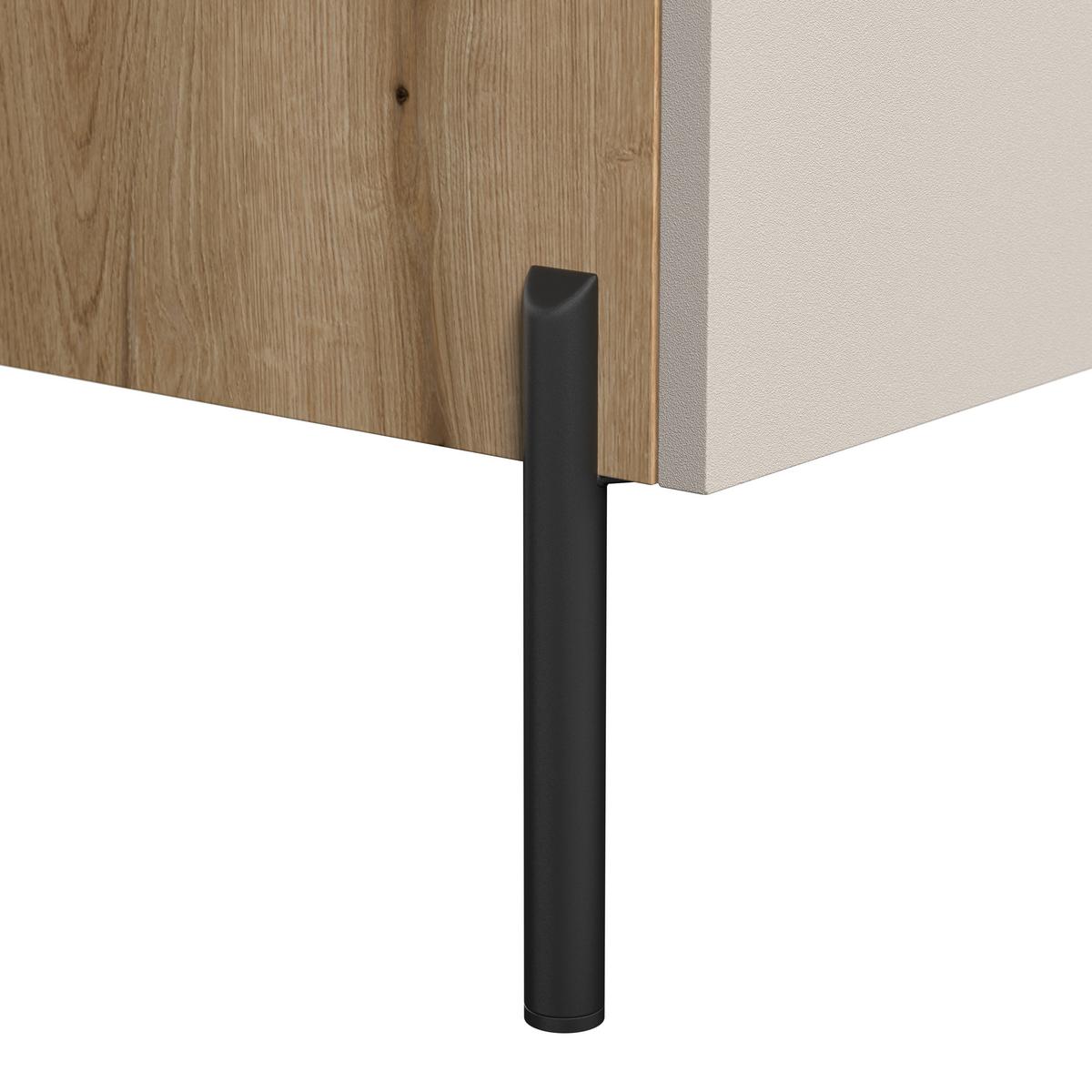 Tv Komoda Hong Kong - kašmir/boja hrasta, Trendi, metal/pločasti materijal (160/71,9/37,5cm) - Modern Living