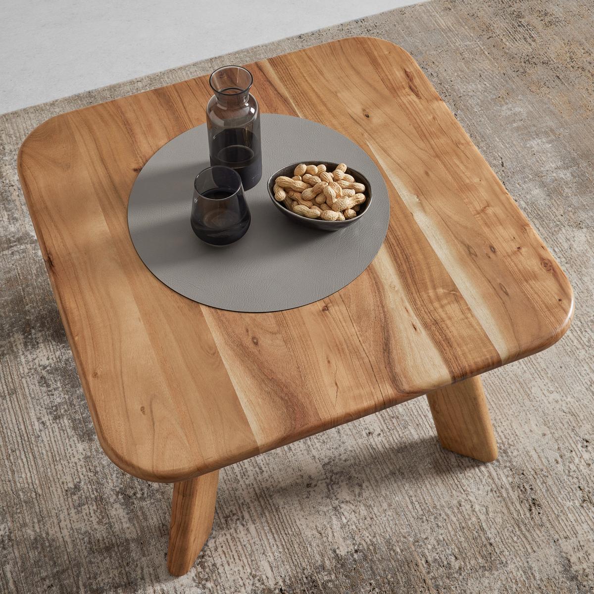Couchtisch Liza aus Akazienholz, vollmassiv - Akaziefarben, MODERN, Holz (70/70/45cm) - Premium Living