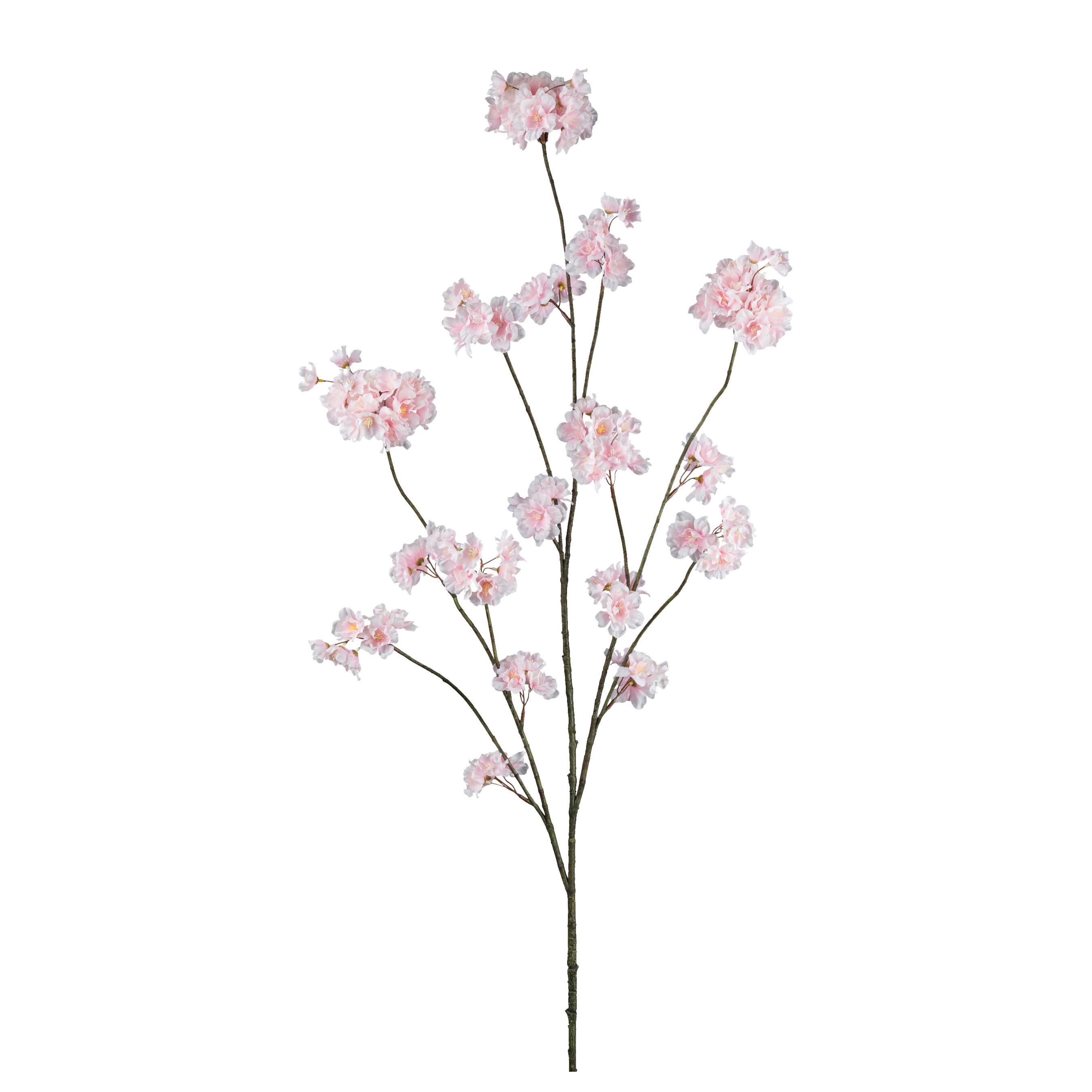 Dekozweig Blütenzweig I Rosa/Braun - Rosa/Braun, Konventionell, Kunststoff (130cm) - Mömax