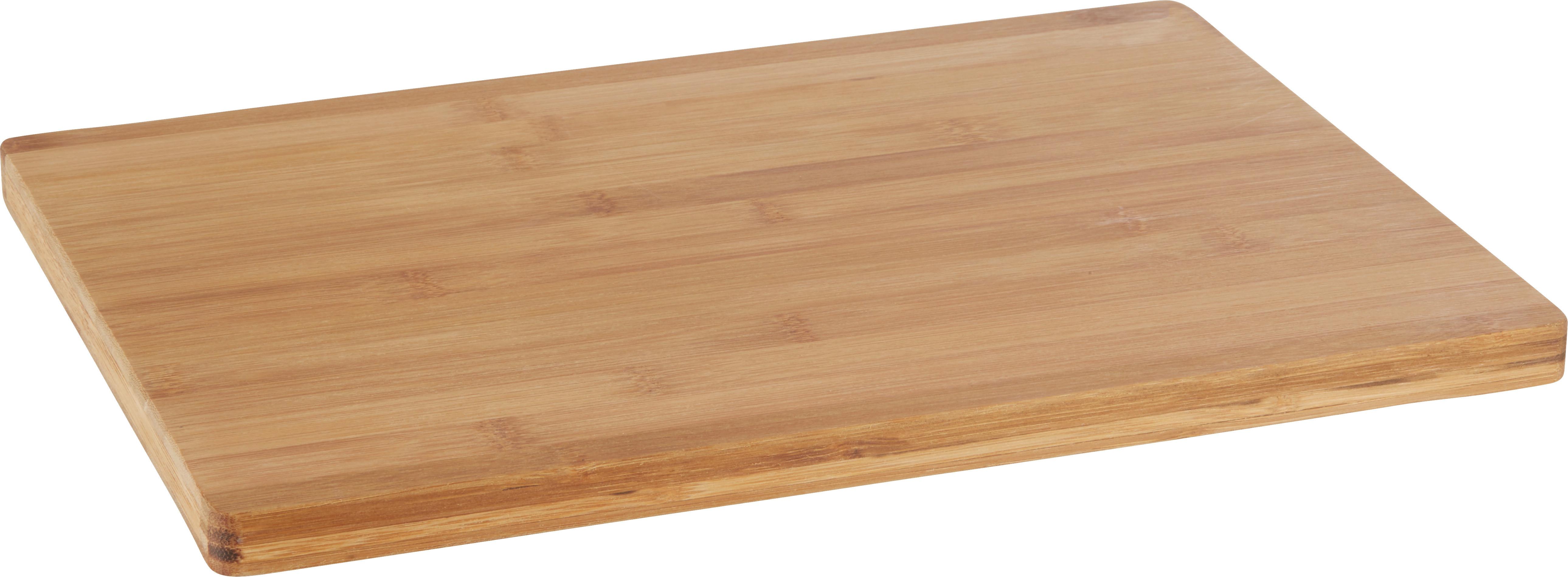 Schneidebrett Bamboo aus Bambus - Naturfarben, Holz (35/25/1,7cm) - Zandiara