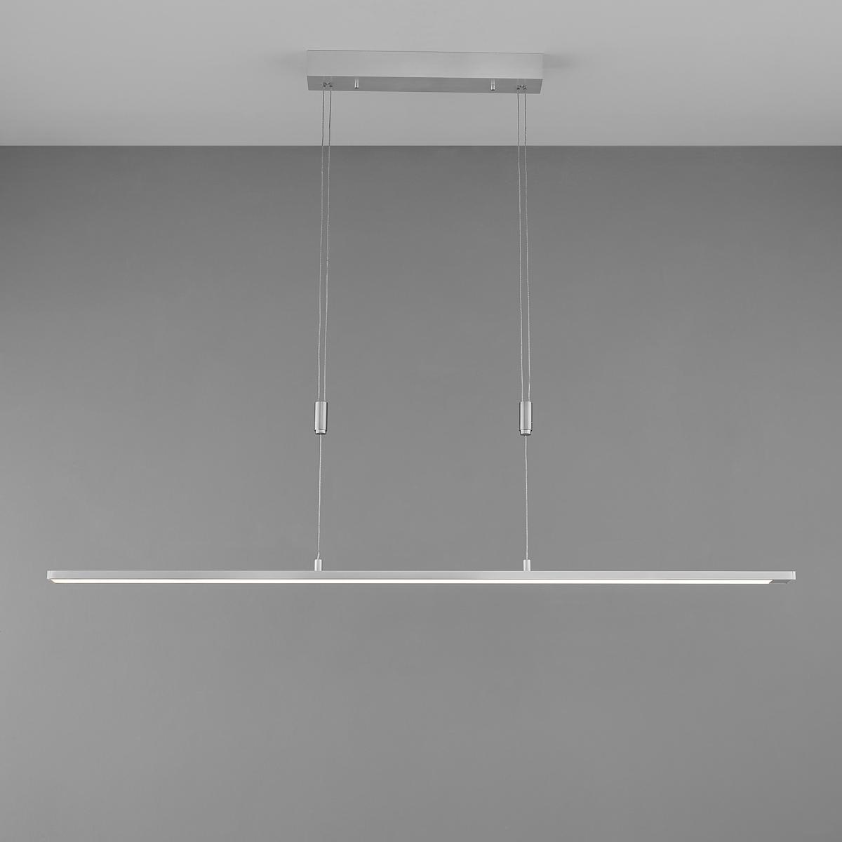 LAMPA WISZĄCA LED 60087 METZ - kolor aluminiowy, Konventionell, metal (120/100-200cm) - Fischer & Honsel