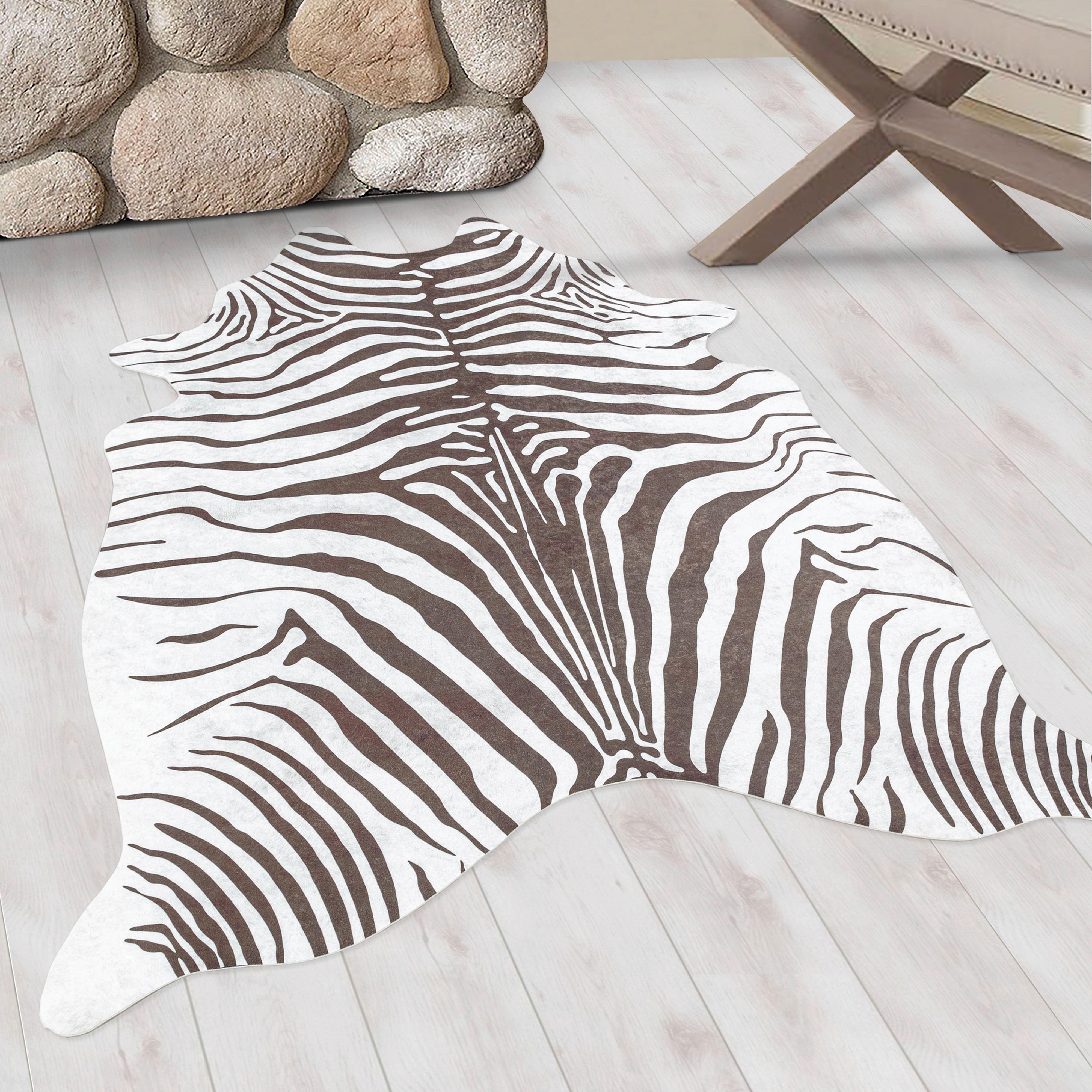 Preproga Etosha, 150x200cm, Rjava, Bela - bela/rjava, Design, tekstil (150/200cm) - Novel