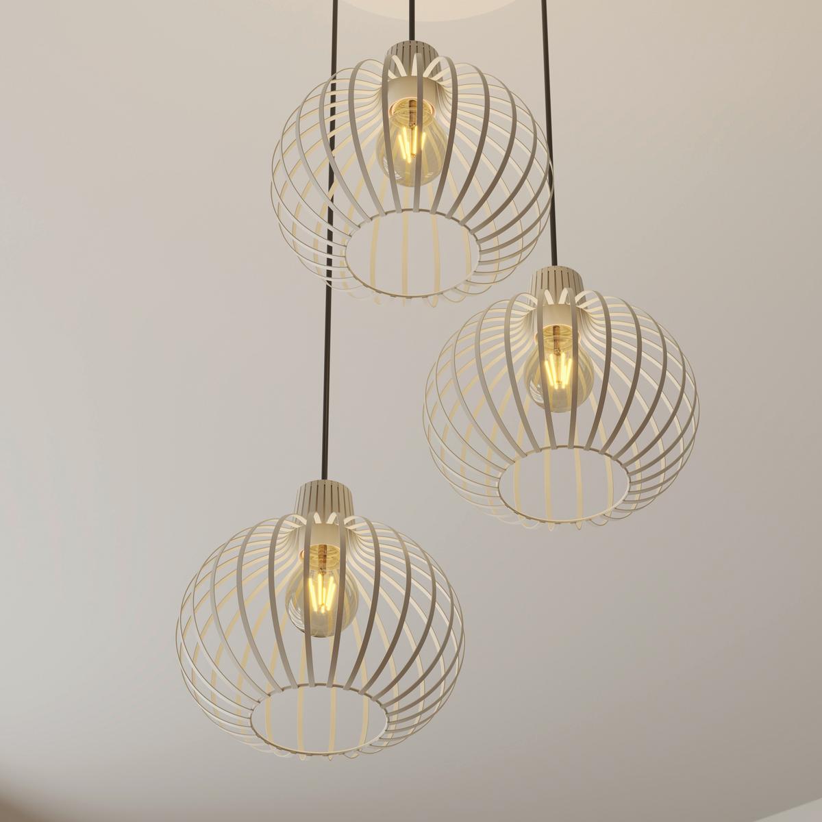 LAMPA WISZĄCA 33379319 MATEO - kremowy, Basics, metal (50/120cm) - Globo