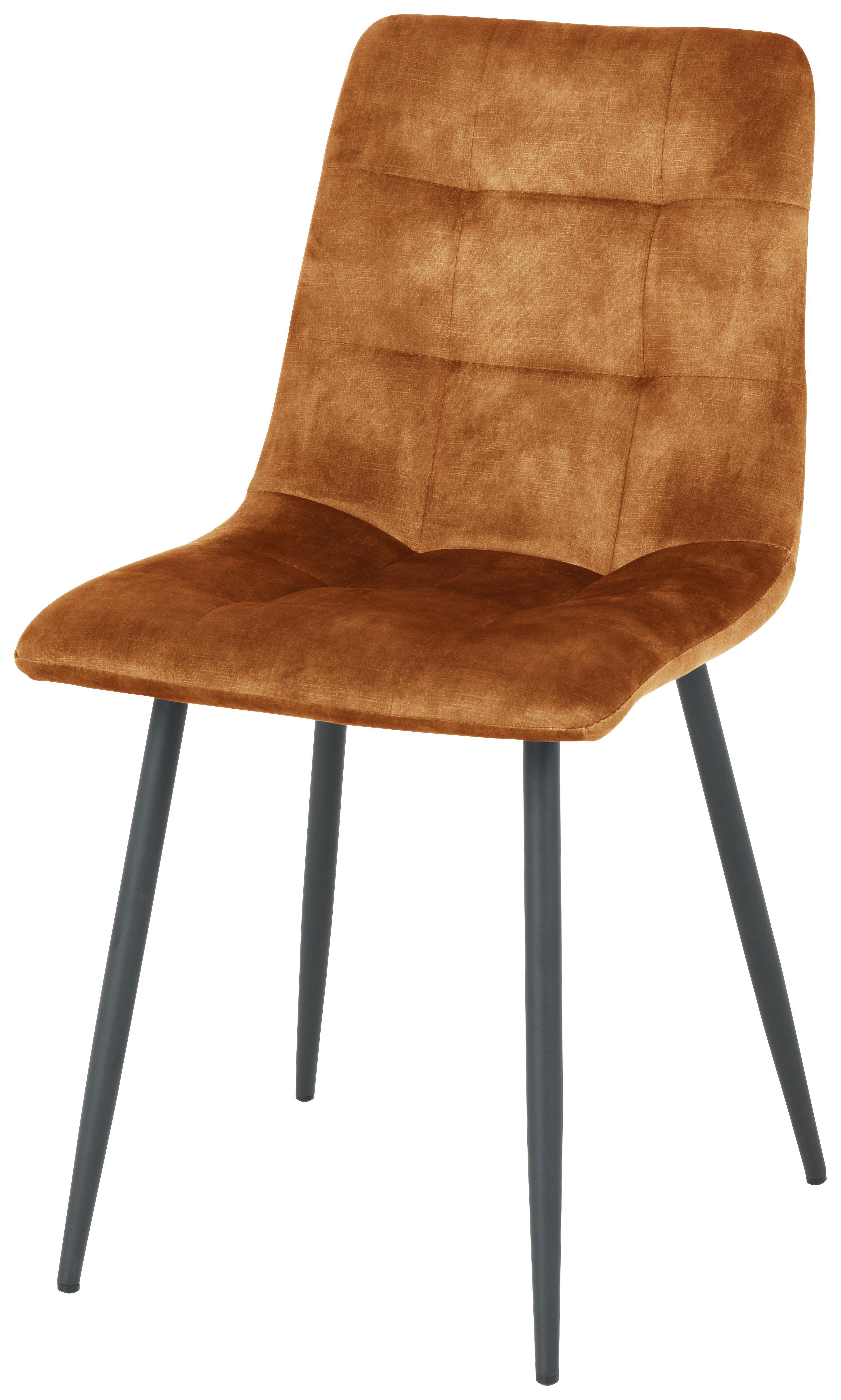 Stol Lech, Zlata - zlate barve/črna, Konvencionalno, kovina/tekstil (45/88/55cm) - Mömax