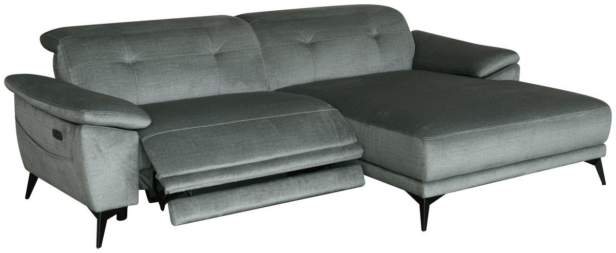 Canapea BONN - gri, Modern, lemn/metal (262/79/170cm)