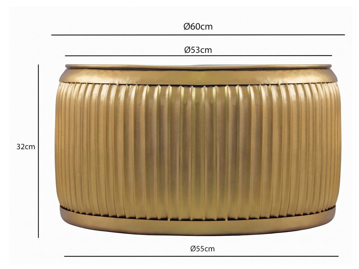 Couchtisch Wl7.483 - Goldfarben, Design, Metall (60/60/32cm) - Livetastic