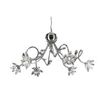 Hängeleuchte Ninfea Chromfarben max. 3 Watt - Chromfarben, KONVENTIONELL, Glas/Metall (80/100cm)