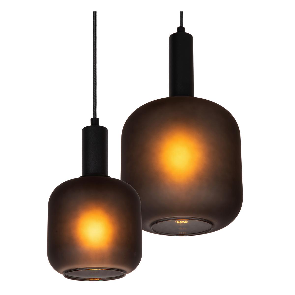 LAMPA ZWIESZANA LED 45405/04/30 ELOISE - czarny, Design, szkło (93/41/150cm) - Lucide
