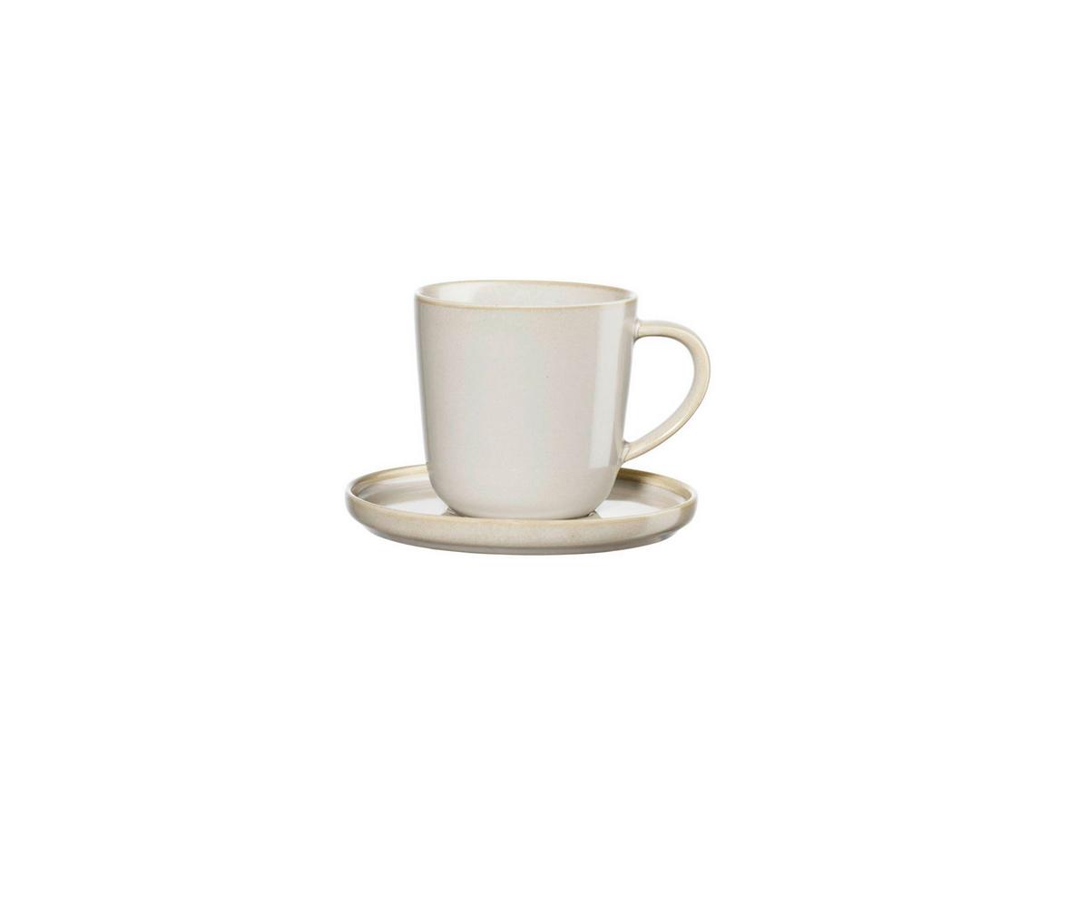 FILIŻANKA I SPODEK DO ESPRESSO 19011184 COPPA TOFU - jasnoszary, Design, ceramika (6/6cm) - ASA