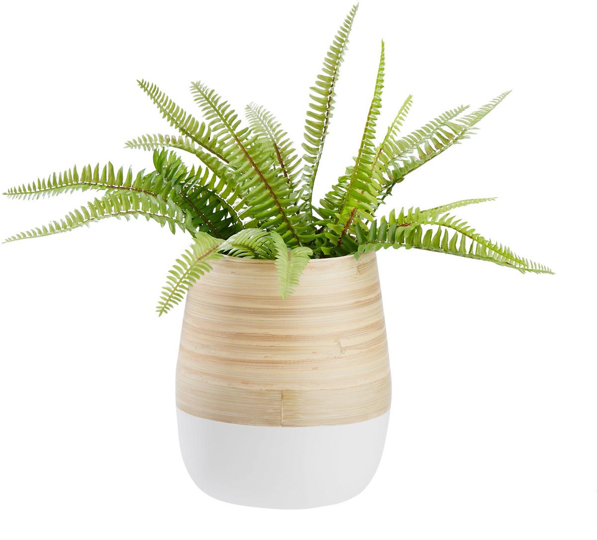 Okrasni Lonček Naturelle - bela/naravne barve, Konvencionalno, naravni materiali (16/19cm) - Zandiara