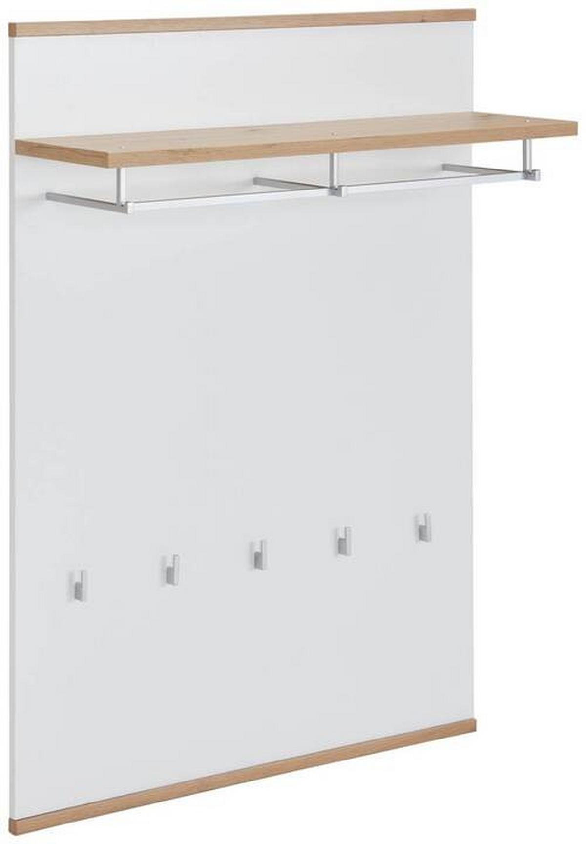 PANEL DO PRZEDPOKOJU YAMAEL - biały/dąb artisan, Design, materiał drewnopochodny (85/119/28cm) - Xora