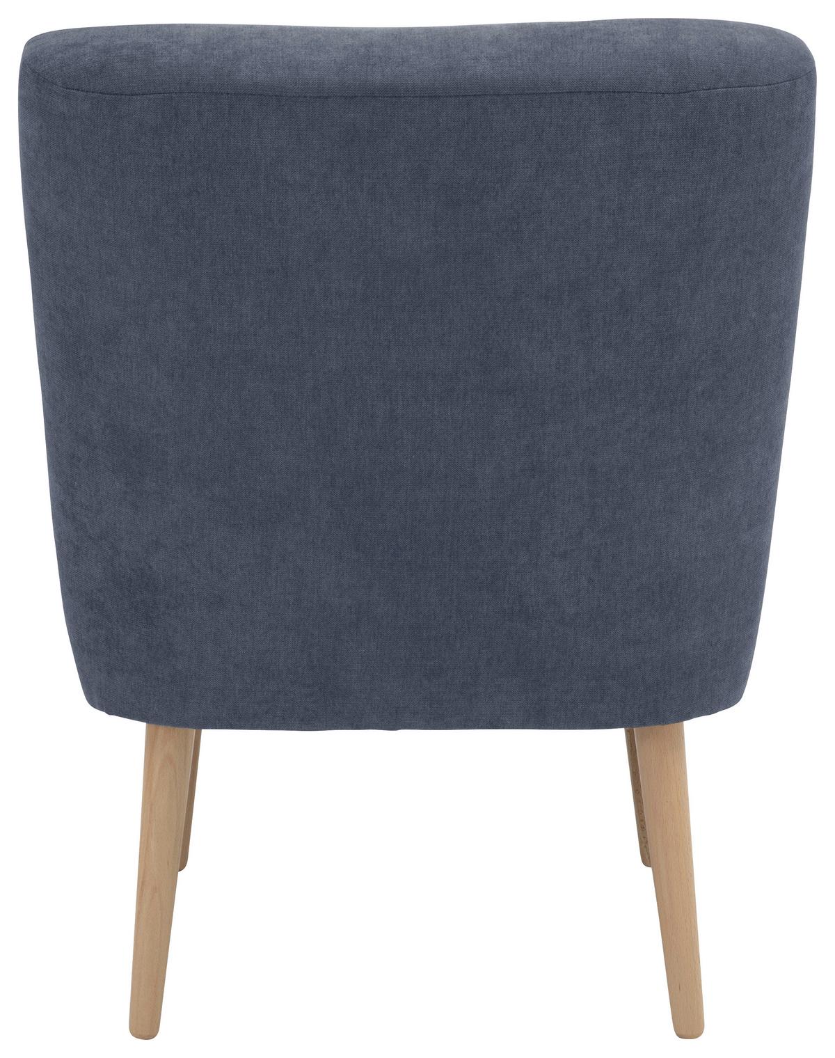SESSEL FIONA - Blau/Buchefarben, Design, Holz/Textil (58/78/68cm) - Max Winzer