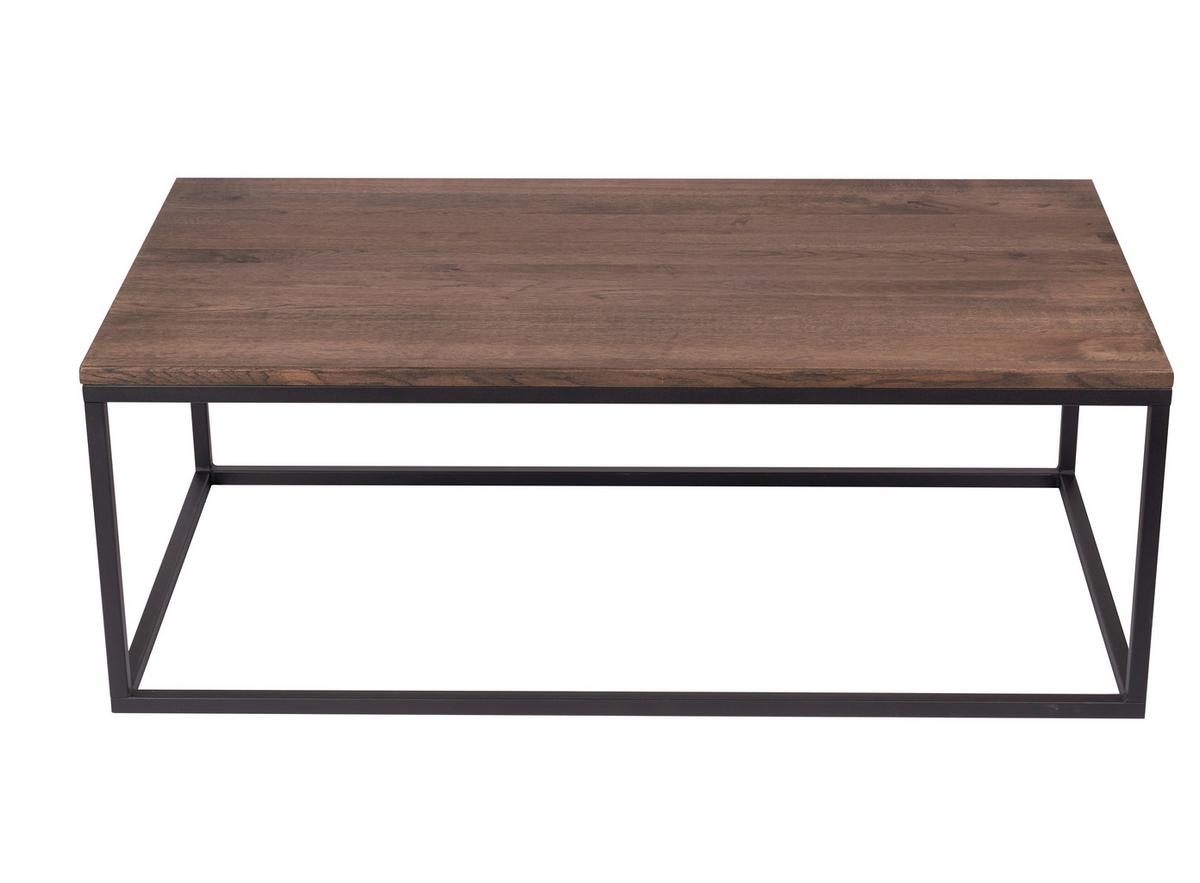 Couchtisch B152443-38 Jonas - Eiche dunkel/Schwarz, Natur, Holz/Metall (110/40/60cm) - Globo