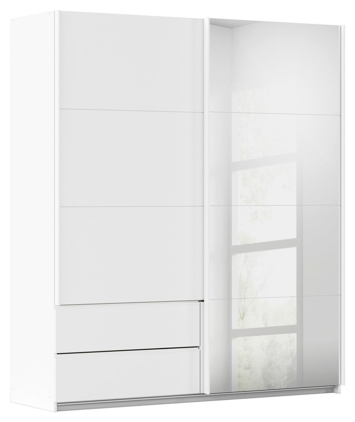 Schwebetürenschrank Elara Weiss - Weiss, Konventionell, Holzwerkstoff/Metall (181/210/62cm) - Premium Living