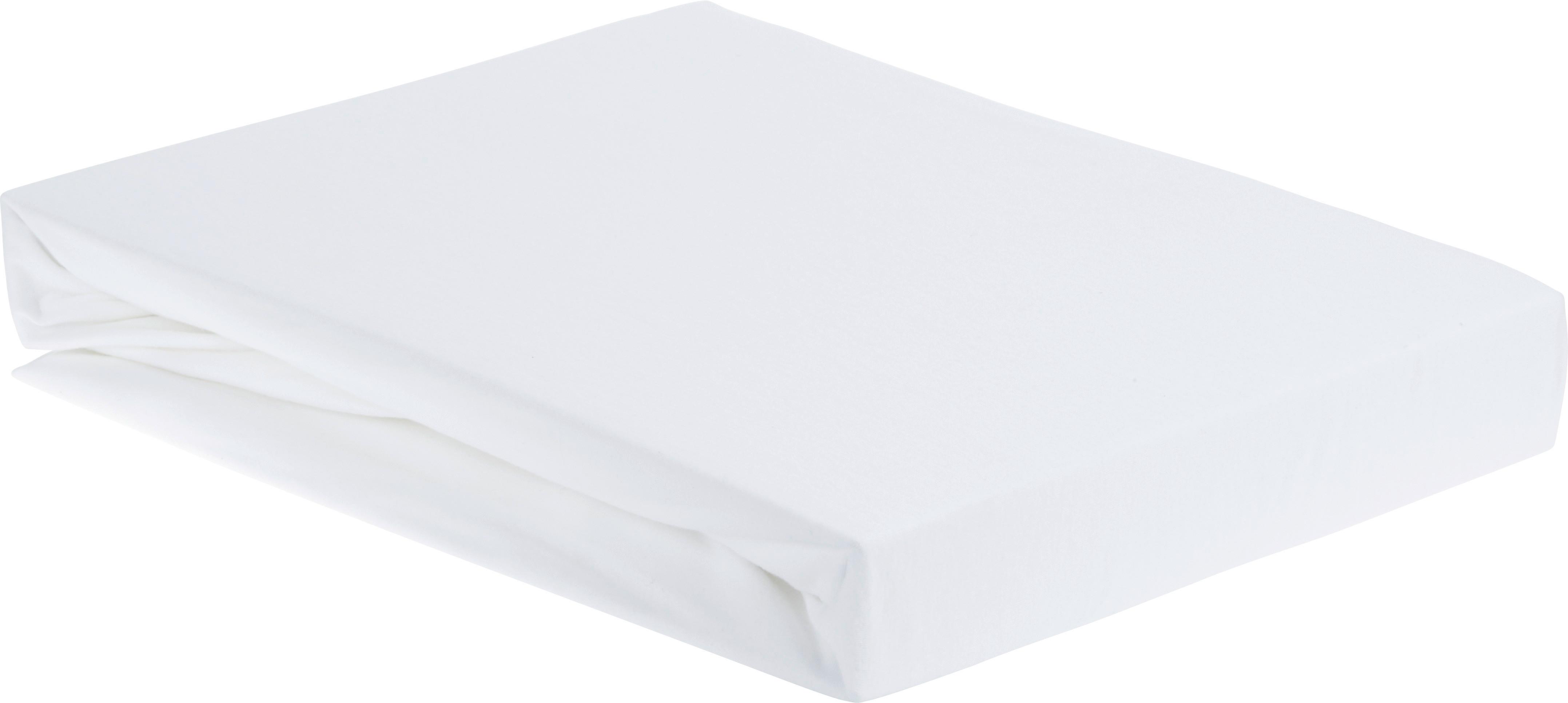 Fixleintuch Elasthan ca. 180x200cm - Weiss, Textil (180/200/28cm) - Premium Living