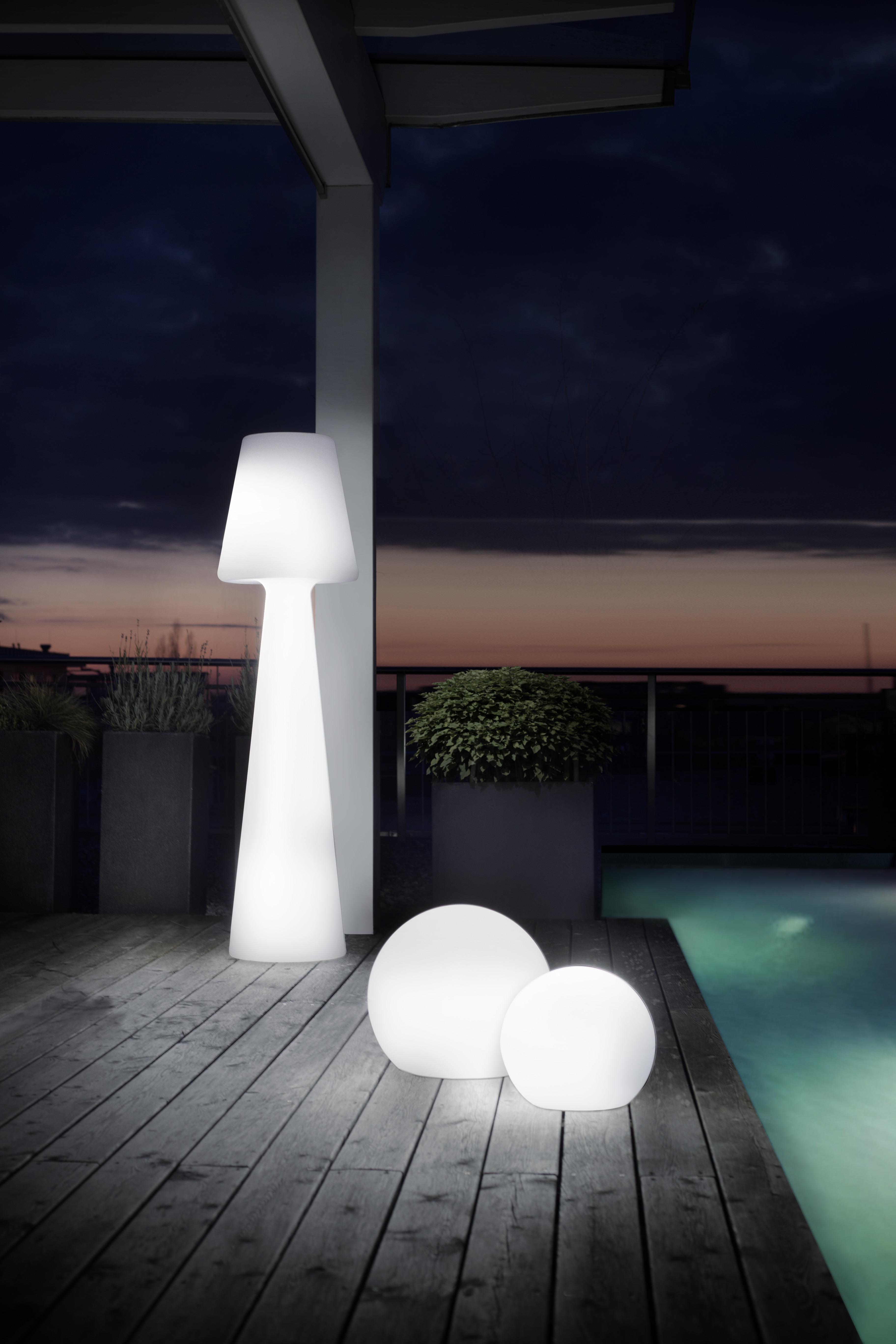 ZEWNĘTRZNA LAMPA KULA BULY 30 LUMBL030OFNW - biały/przezroczysty, Design, tworzywo sztuczne (30cm) - Newgarden