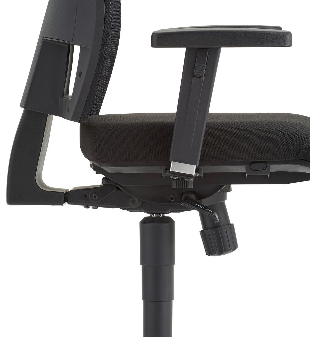 KRZESŁO OBROTOWE X-PANDER PLUS - czarny, Design, tworzywo sztuczne/tkanina (48/96-114/48cm) - Topstar