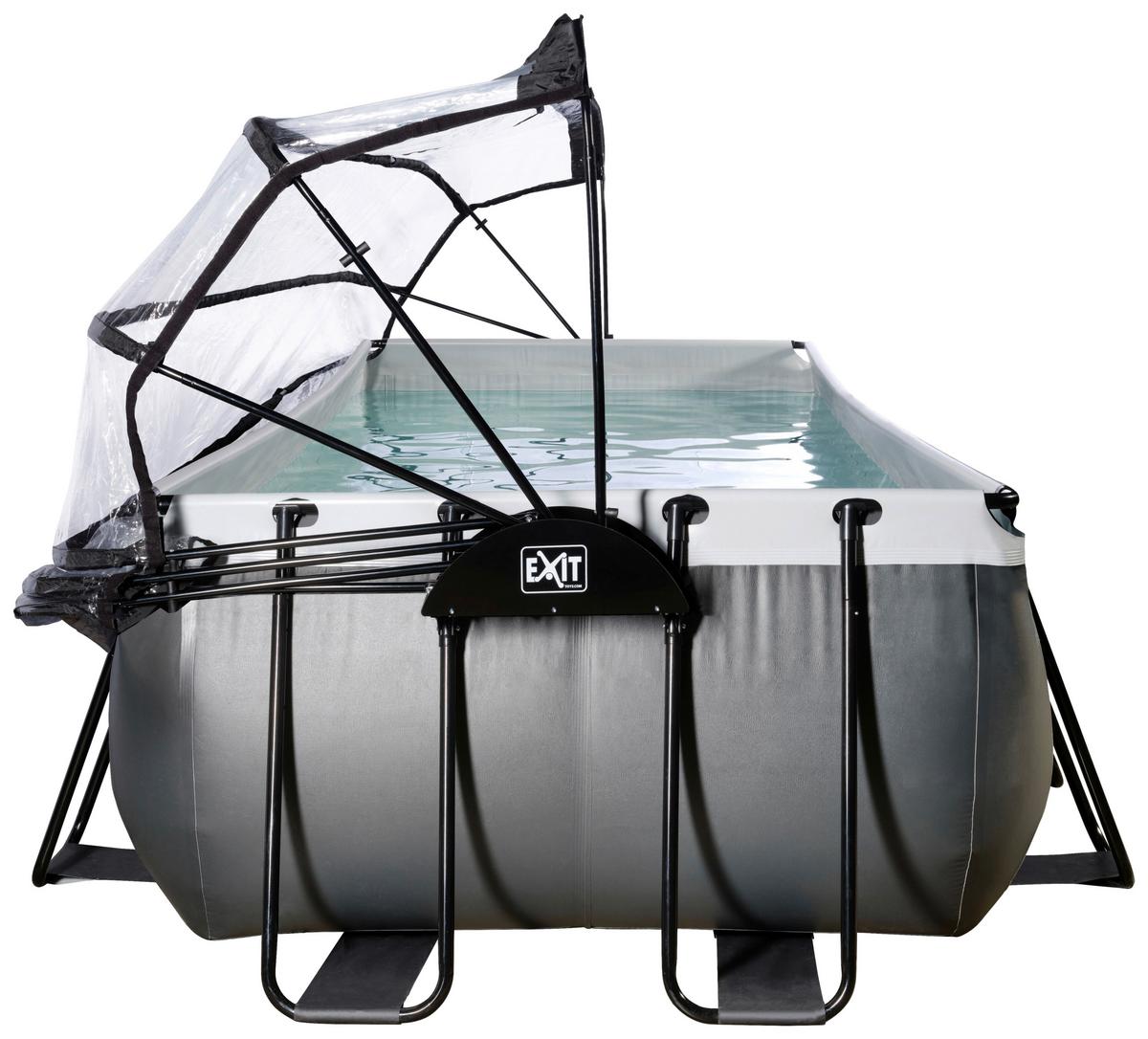 Bazen Exit Black Pool, Črpalka S Peščenim Filtrom, 540x250cm - črna, Konvencionalno, kovina (540/250/122cm) - EXIT Toys
