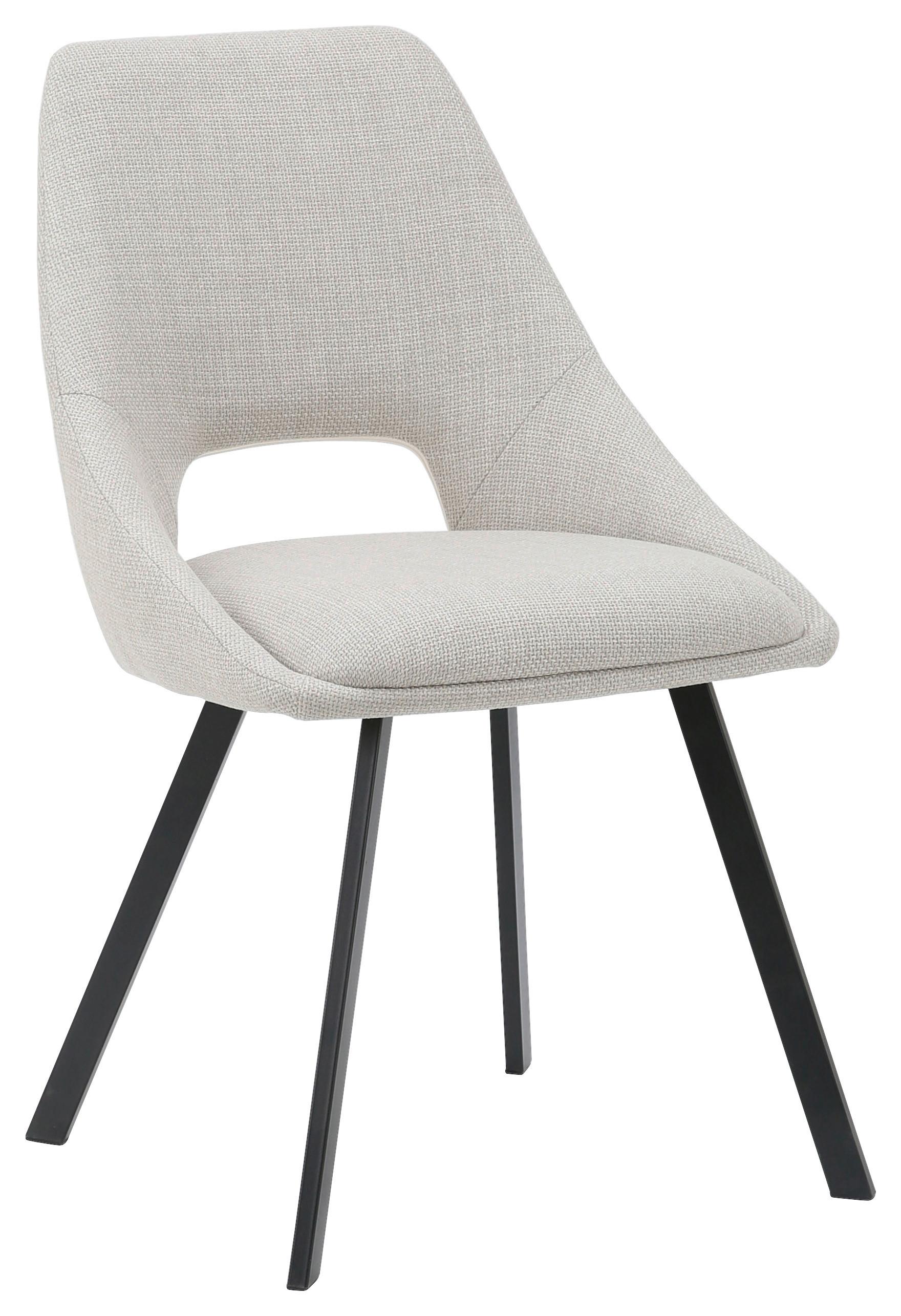 Stolica Alisa - bež/crna, Moderno, metal/tekstil (50/57/83cm) - Mömax