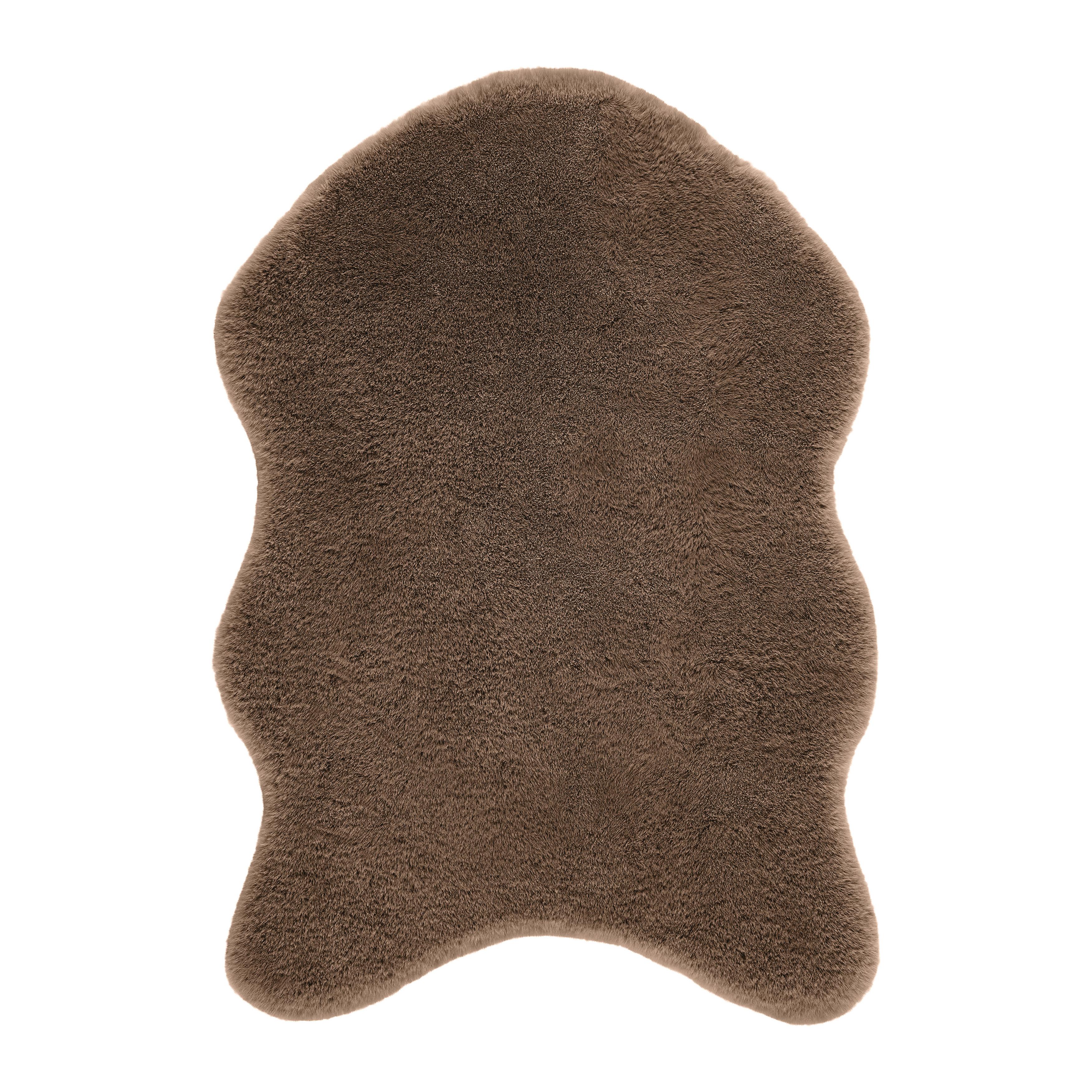 Blană artificială Susi - cafeniu/roz antic, Romantik / Landhaus, textil/blană (90/60cm) - Modern Living