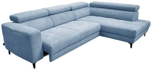 Kutna Garnitura Emma - plava/crna, Moderno, tekstil (301/47/210cm) - Modern Living