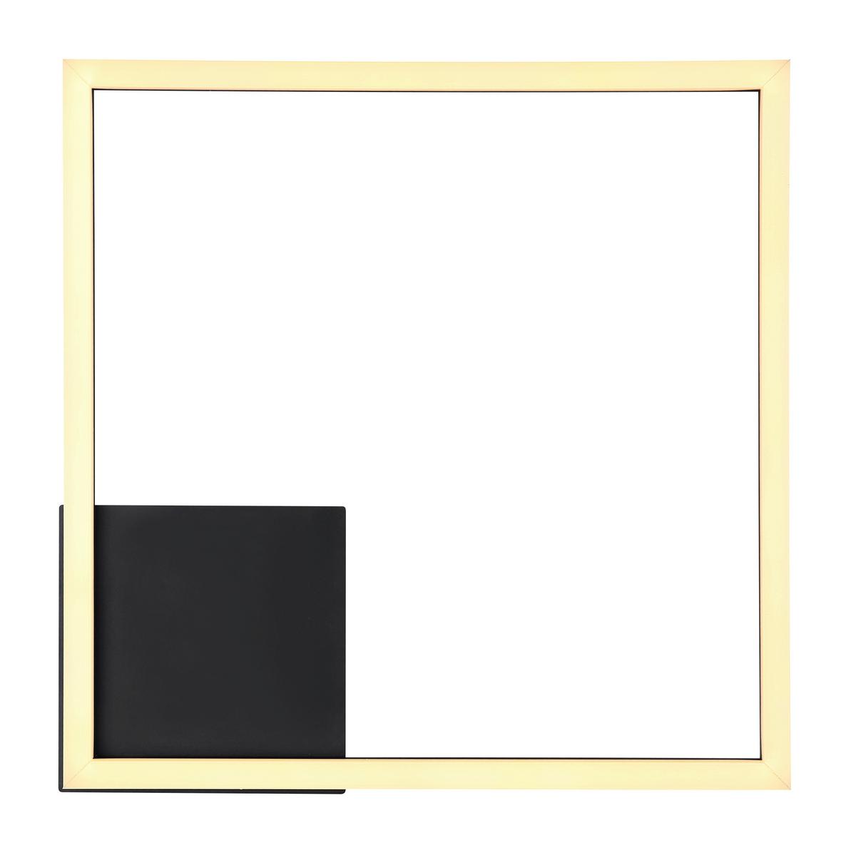 LED-Deckenleuchte Tiny max. 18 Watt - Opal/Schwarz, Design, Kunststoff/Metall (40/40/5,5cm) - Globo