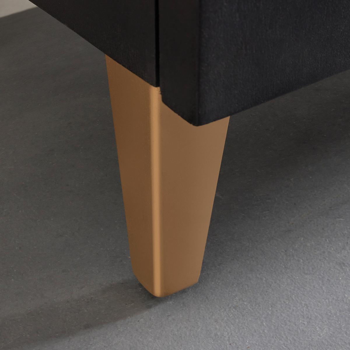 Highboard Sunny SUNNY -STUDIO- - Goldfarben/Schwarz, Lifestyle, Holz/Metall (80/116/42cm) - Premium Living