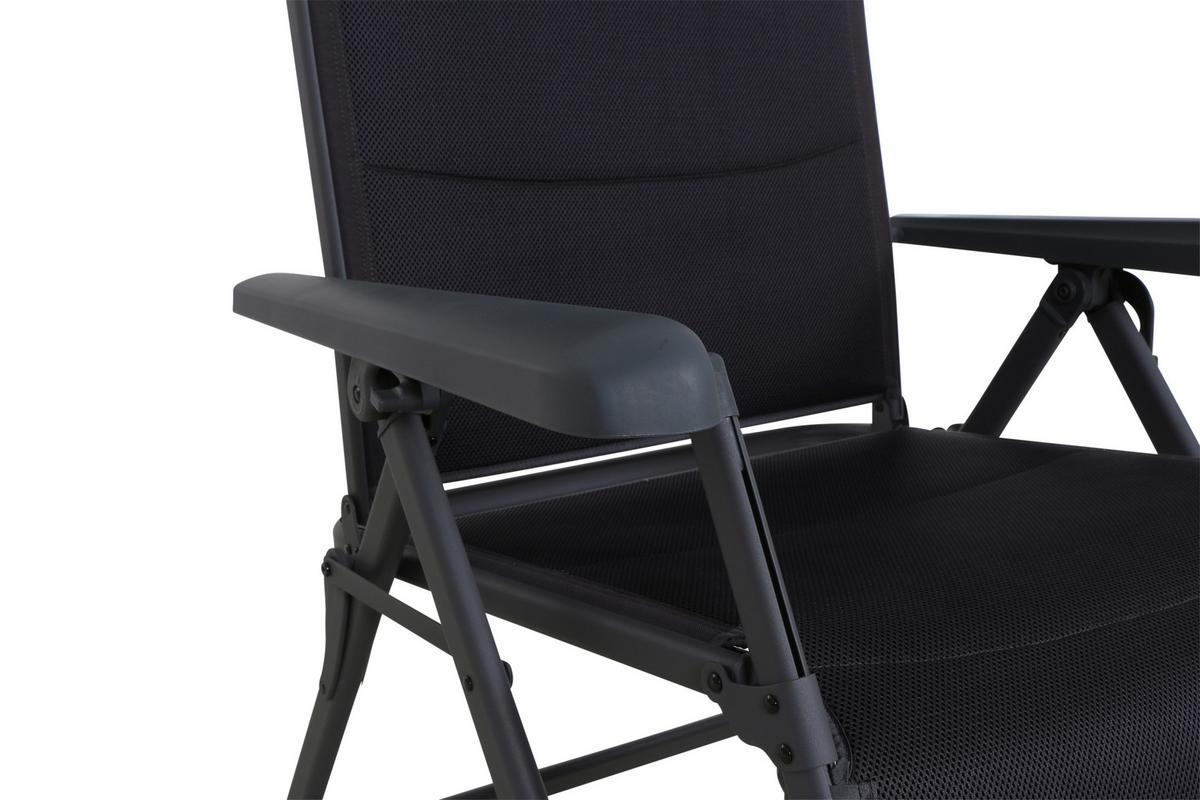 GARTEN-RELAXLIEGE Premium B: 75cm - Anthrazit, KONVENTIONELL, Textil/Metall (75/123/91cm) - Siena Garden