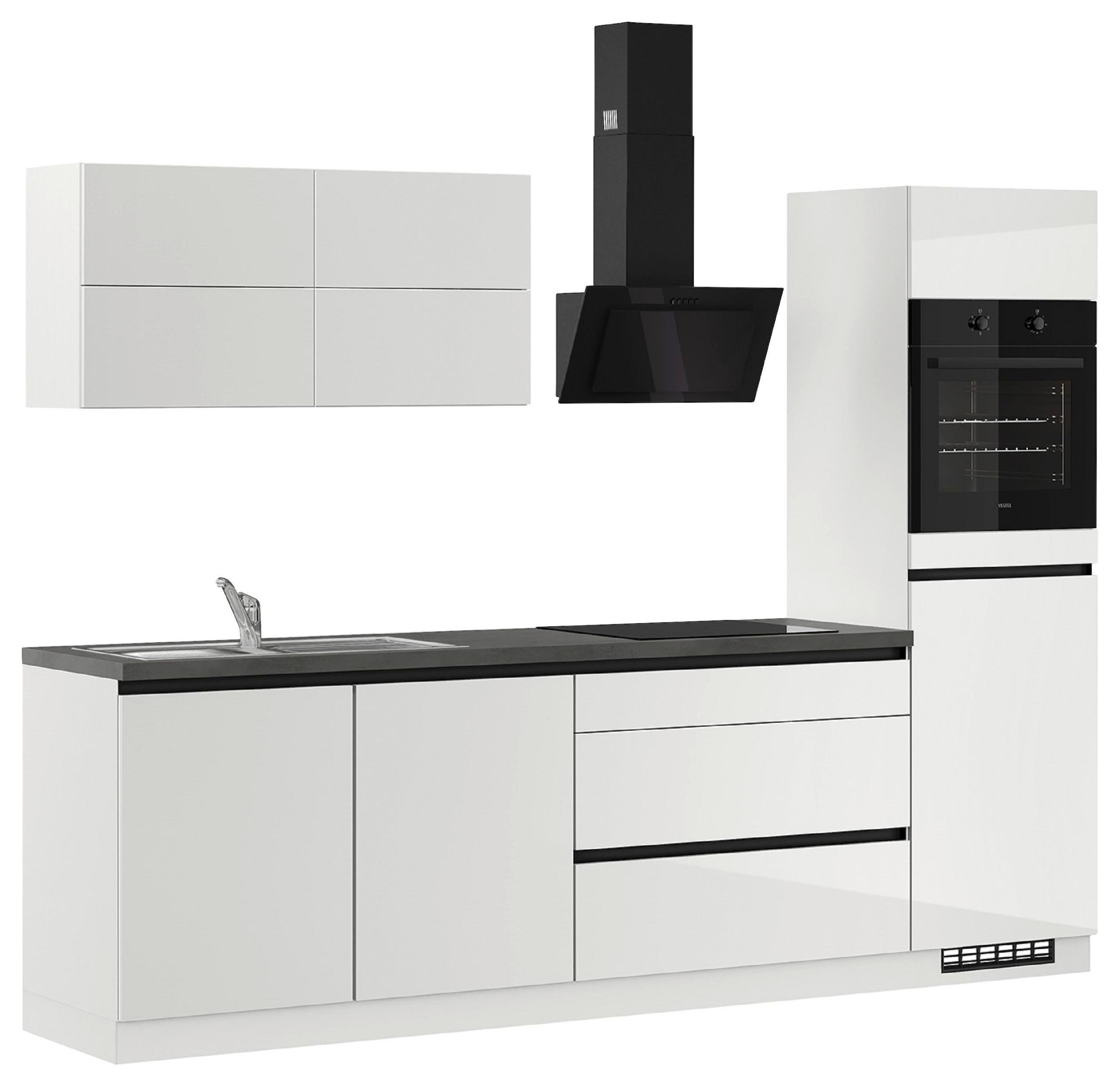 Küchenblock IBC ohne Geräte ca. 280 cm Hellgrau - Dunkelgrau/Hellgrau, Design, Holzwerkstoff (280cm) - Impuls