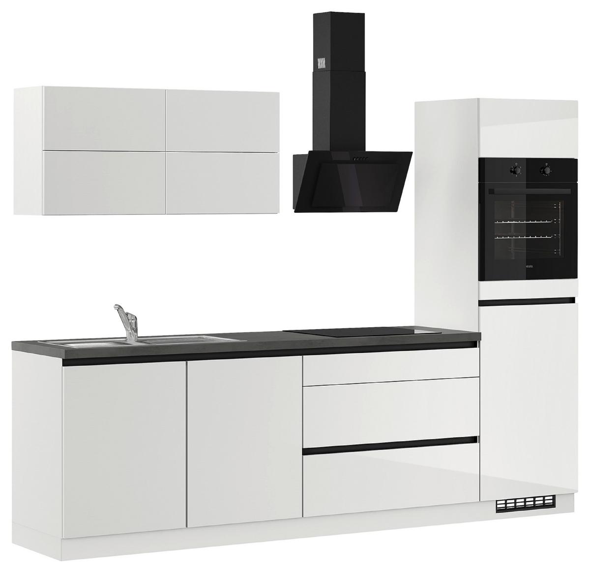 Küchenblock IBC ohne Geräte ca. 280 cm Hellgrau - Dunkelgrau/Hellgrau, Design, Holzwerkstoff (280cm) - Impuls