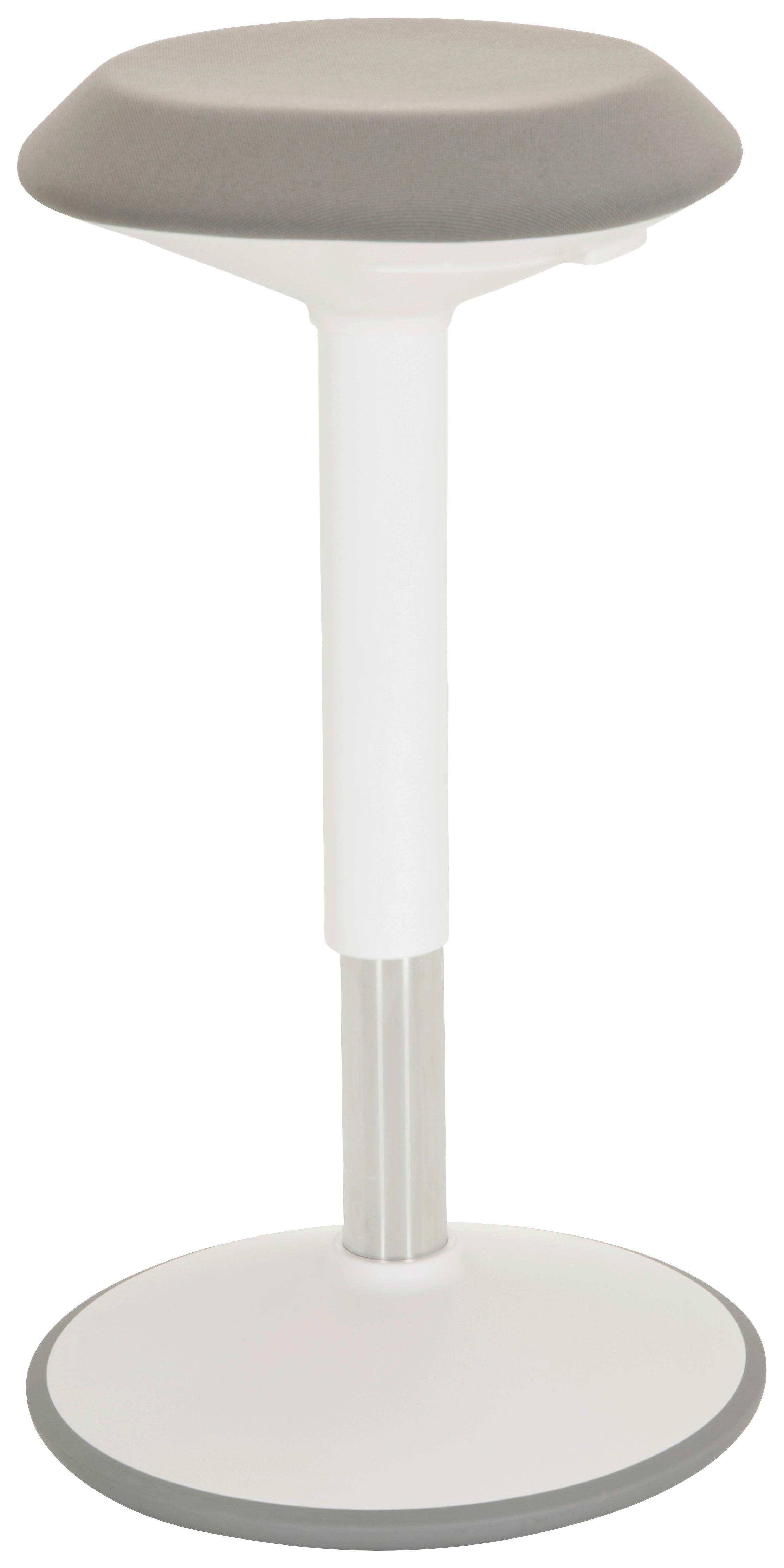 Pisarniški Stolček Balance Sit Iii W, Bela, Siva - siva/bela, Moderno, umetna masa/tekstil (36/56/36cm) - MID.YOU