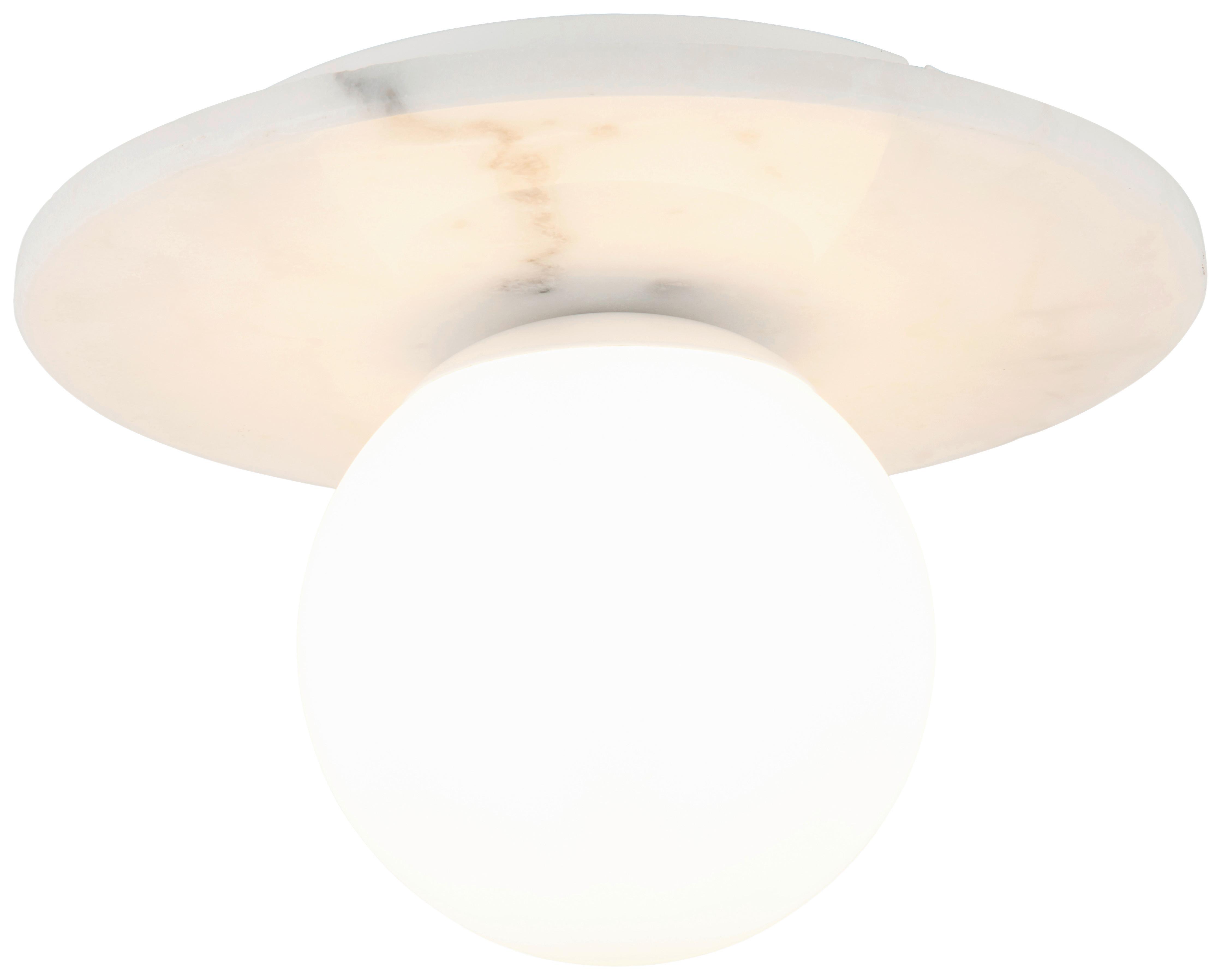 LAMPA SUFITOWA FABIENNE - biały, Design, kamień/metal (28/19cm) - Collet's Monde