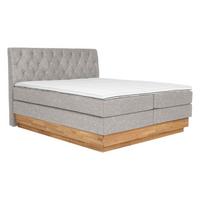 Boxspringbett in Silberfarben ca. 160x200cm - Silberfarben, Holz/Kunststoff (160/200cm) - Zandiara