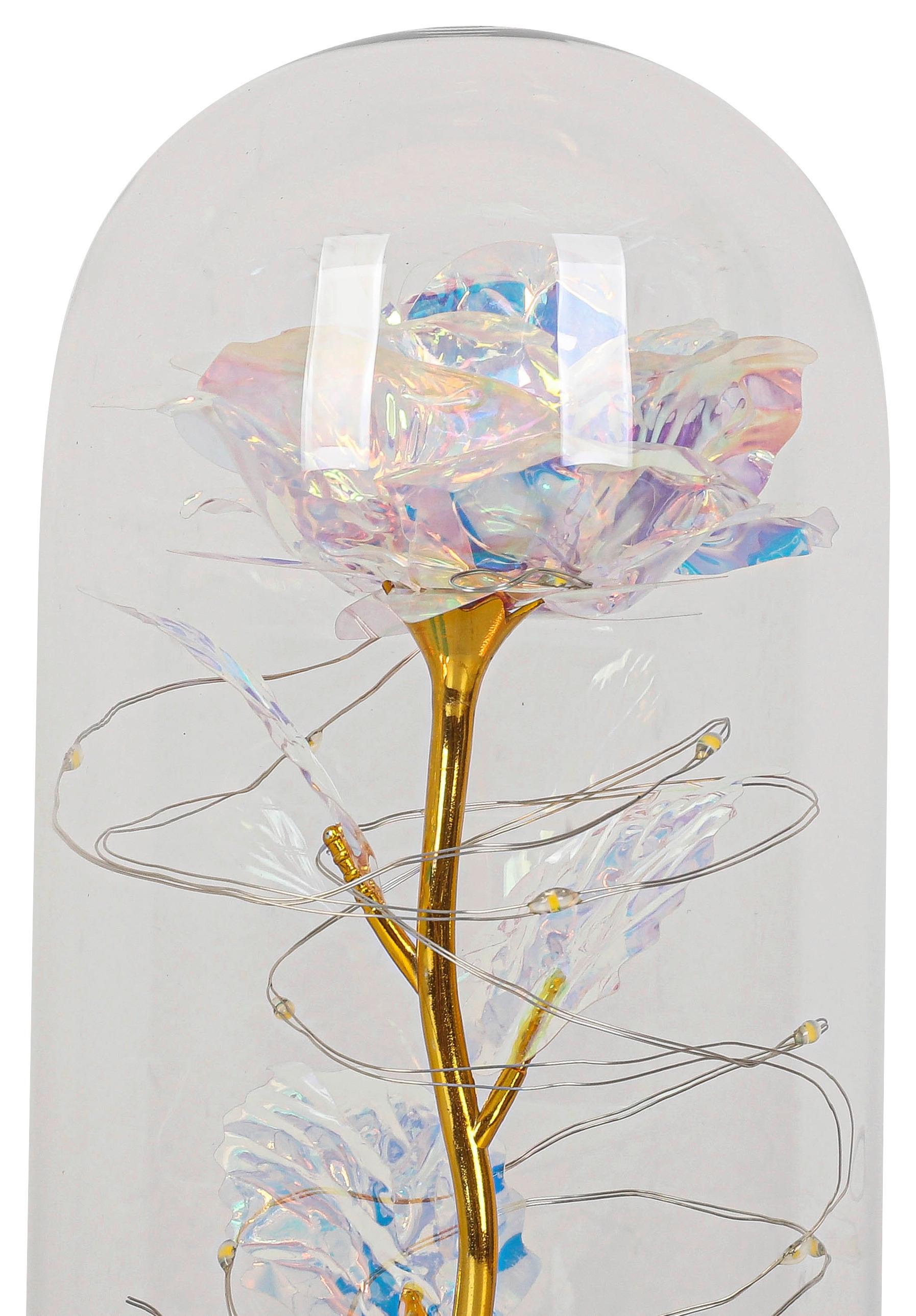 LED-DEKORATIONSLAMPA FLOWI - svart/transparent, Modern, plast (11/21cm) - Mömax